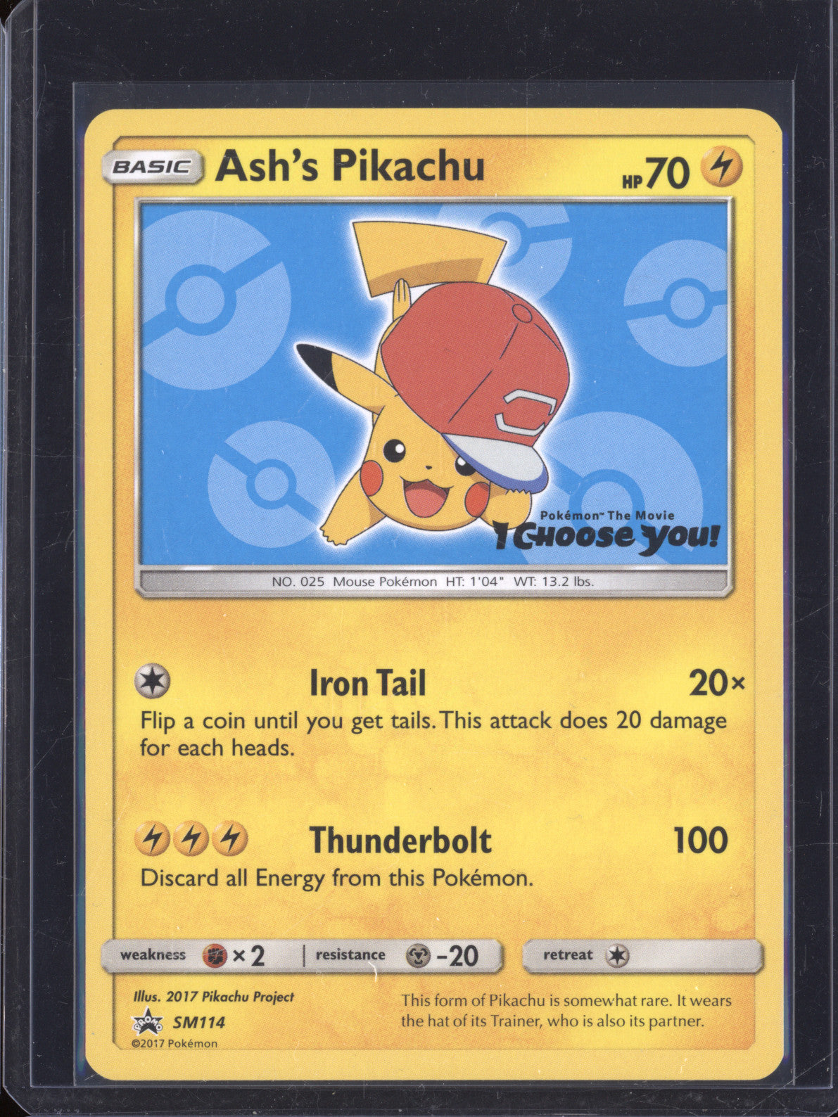 Ash's Pikachu 2017 Pokemon Sun & Moon SM114