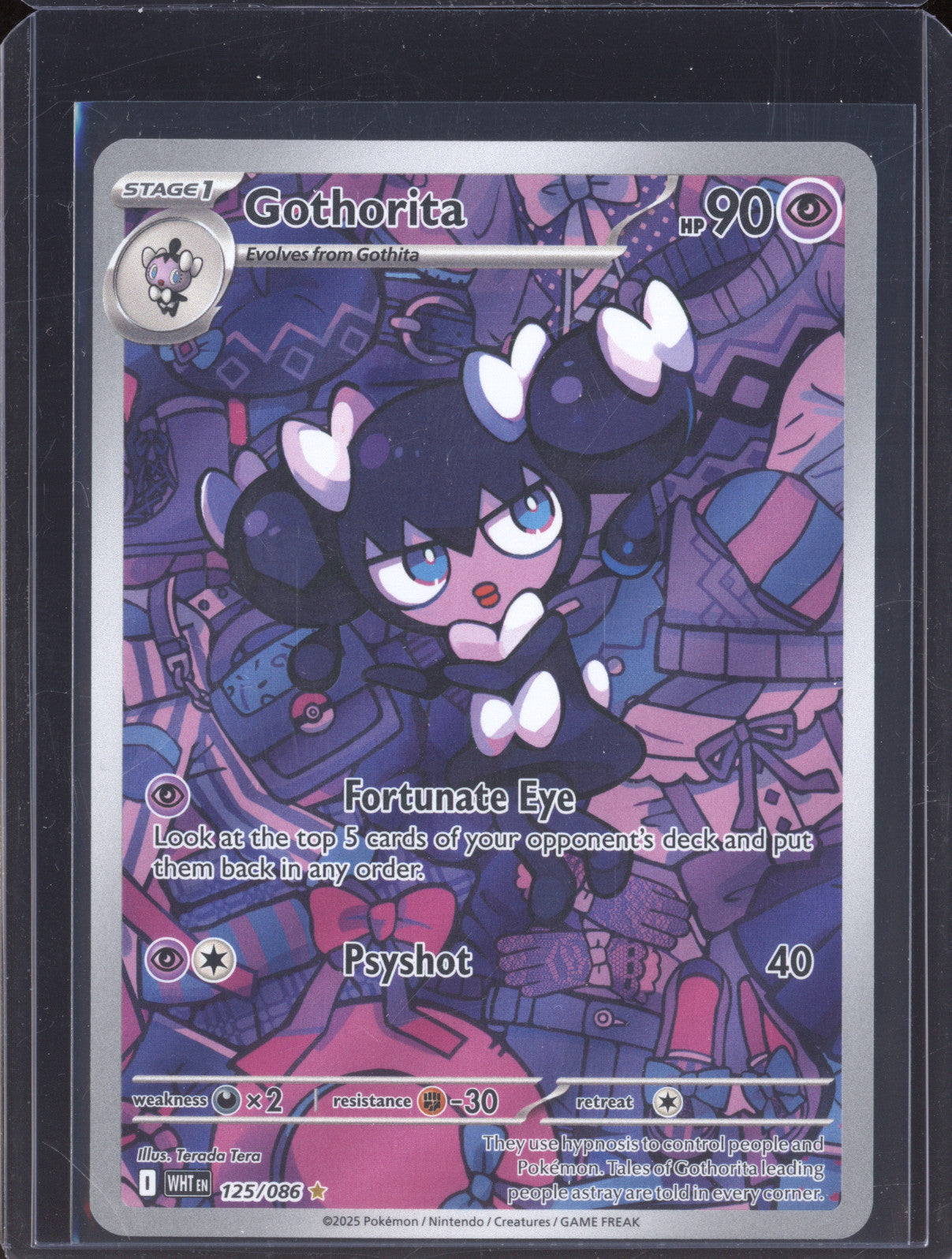 Gothorita 2025 Pokemon White Flare 125/086 Illustration Rare