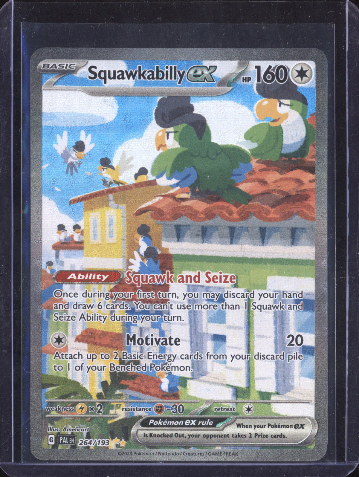 Squawkabilly ex 2023 Pokemon Paldea Evolved 264/193 Special Illustration Rare