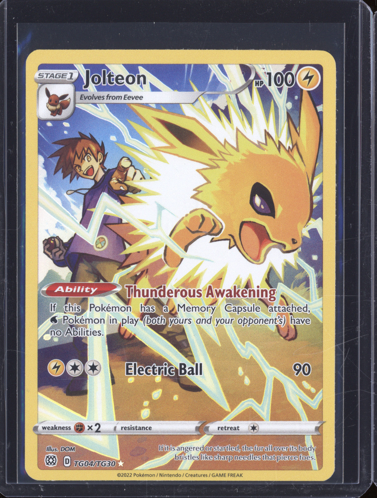 2022 Pokemon Brilliant Stars TG04 Jolteon Trainer Gallery