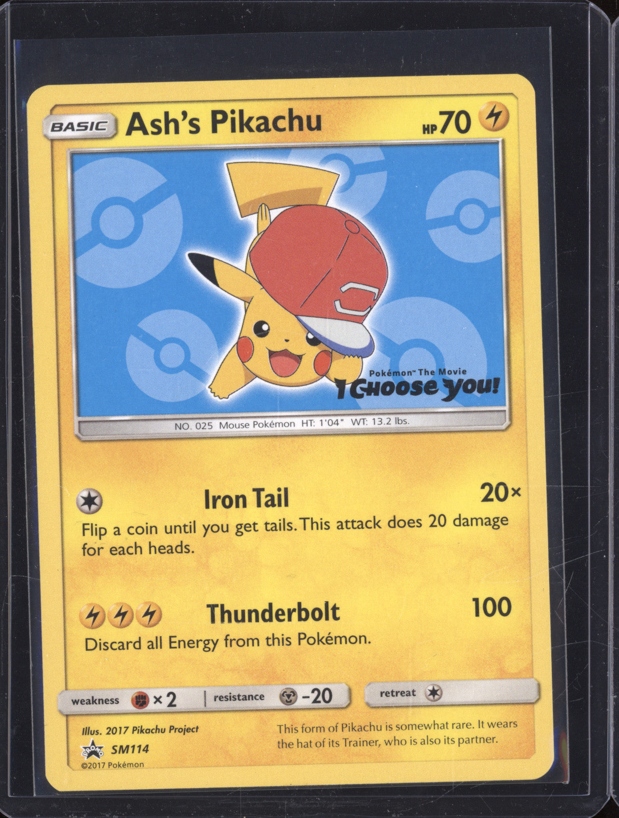 Ash's Pikachu 2017 Pokemon Sun & Moon SM114