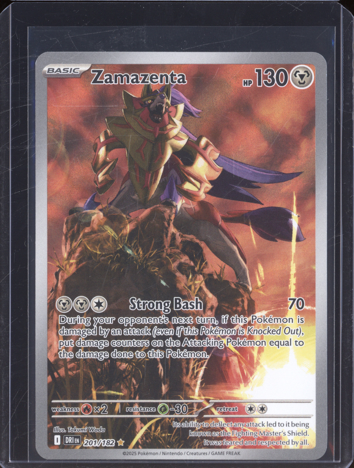 Zamazenta 2025 Pokemon Destined Rivals DRI 201/182 Illustration Rare
