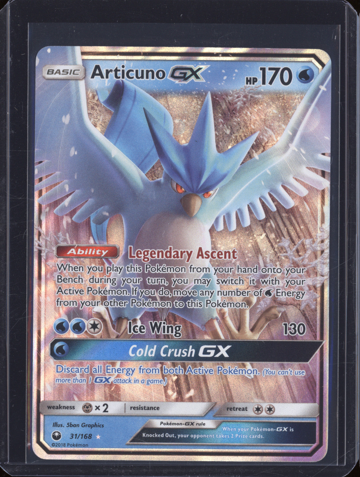2018 Pokemon Celestial Storm 31 Articuno GX