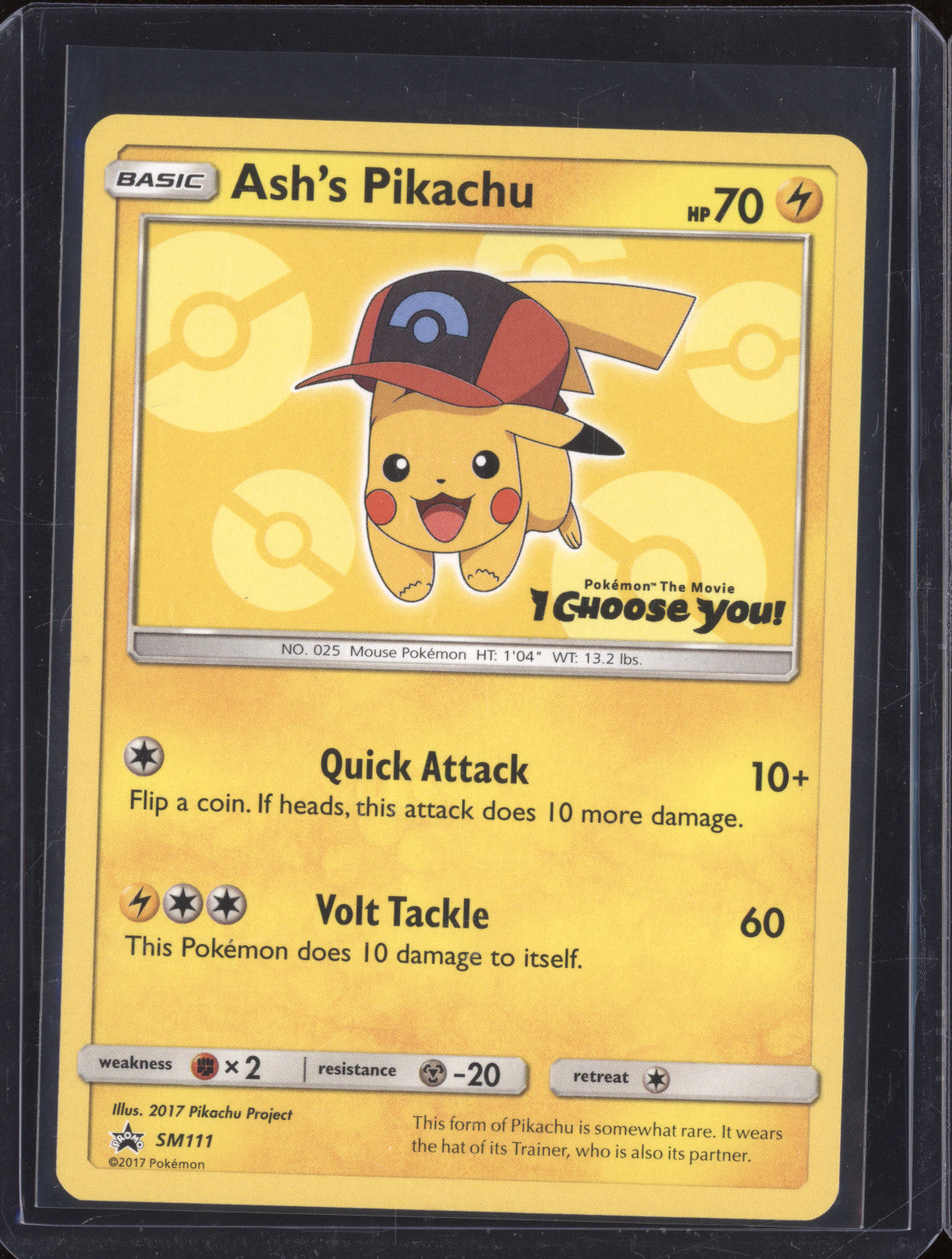 Ash's Pikachu 2017 Pokemon Sun & Moon SM111