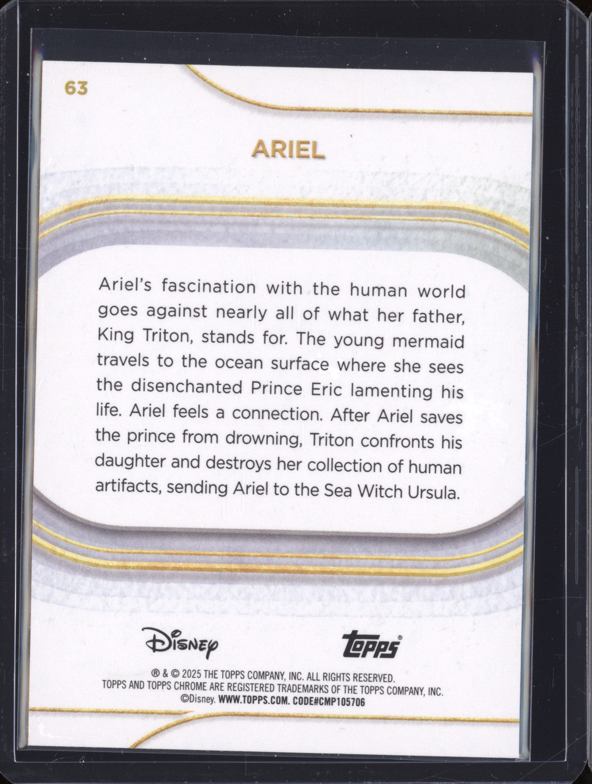 Ariel 2025 Topps Chrome 63 Prism Refractor