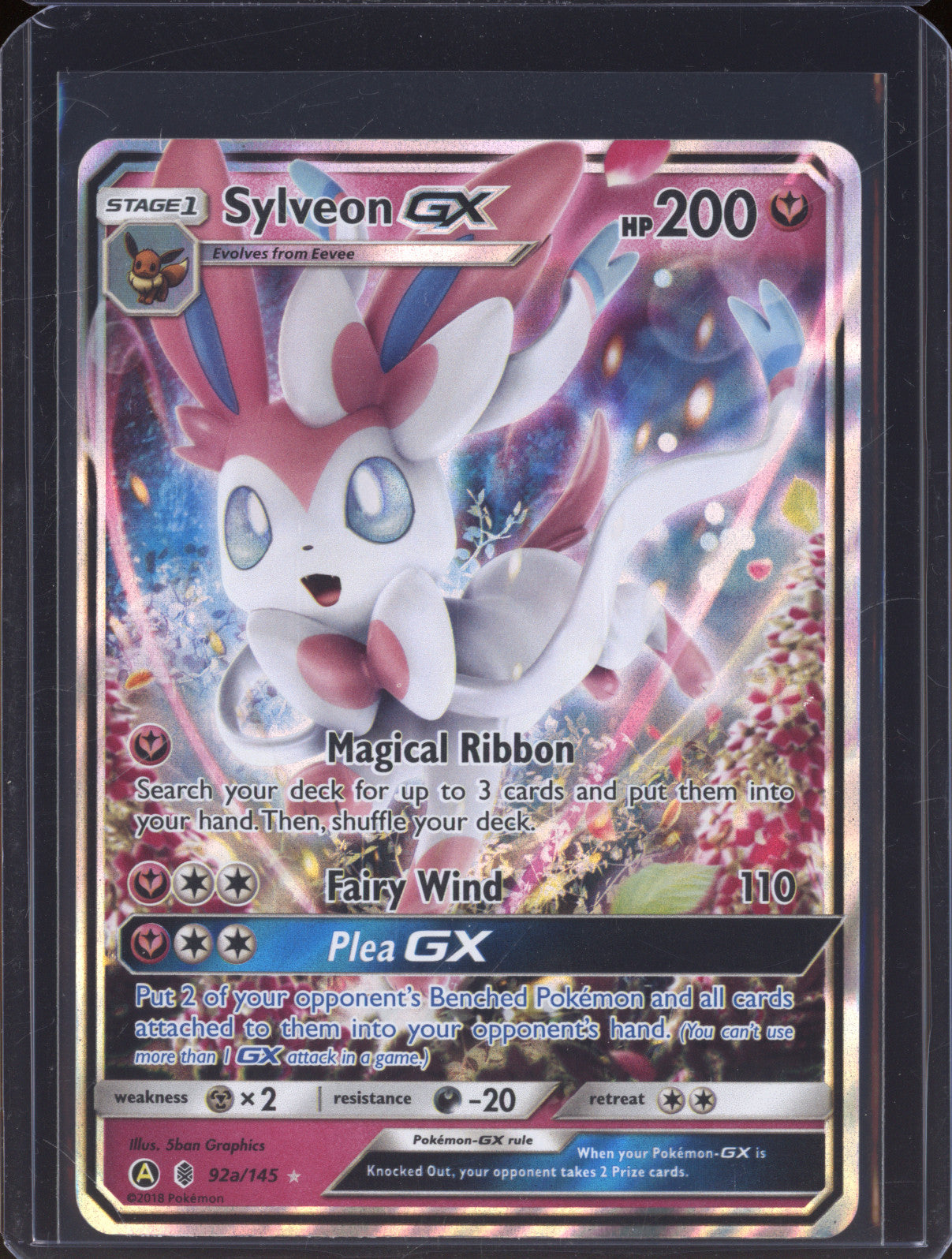 2018 Pokemon Guardians Rising 92a Sylveon GX Alternate Art