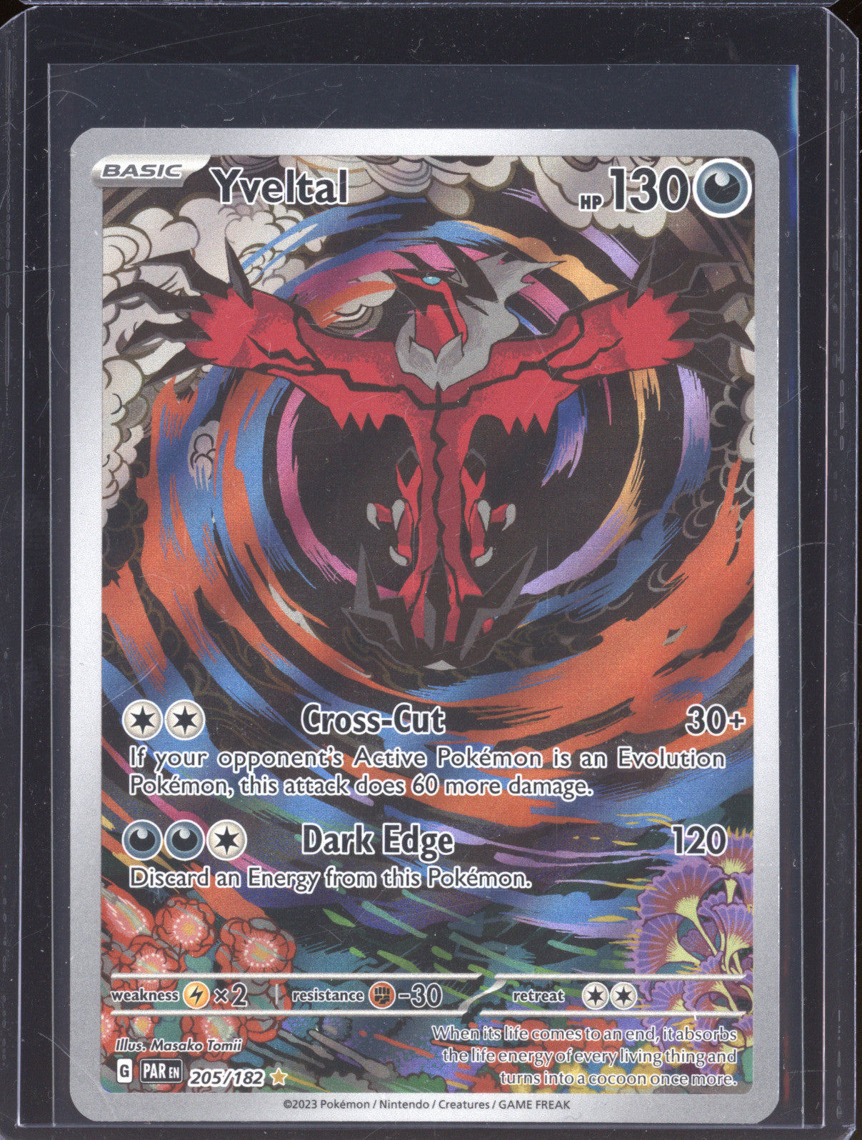 2023 Pokemon Paradox Rift PAR 205/182 Yveltal Illustration Rare