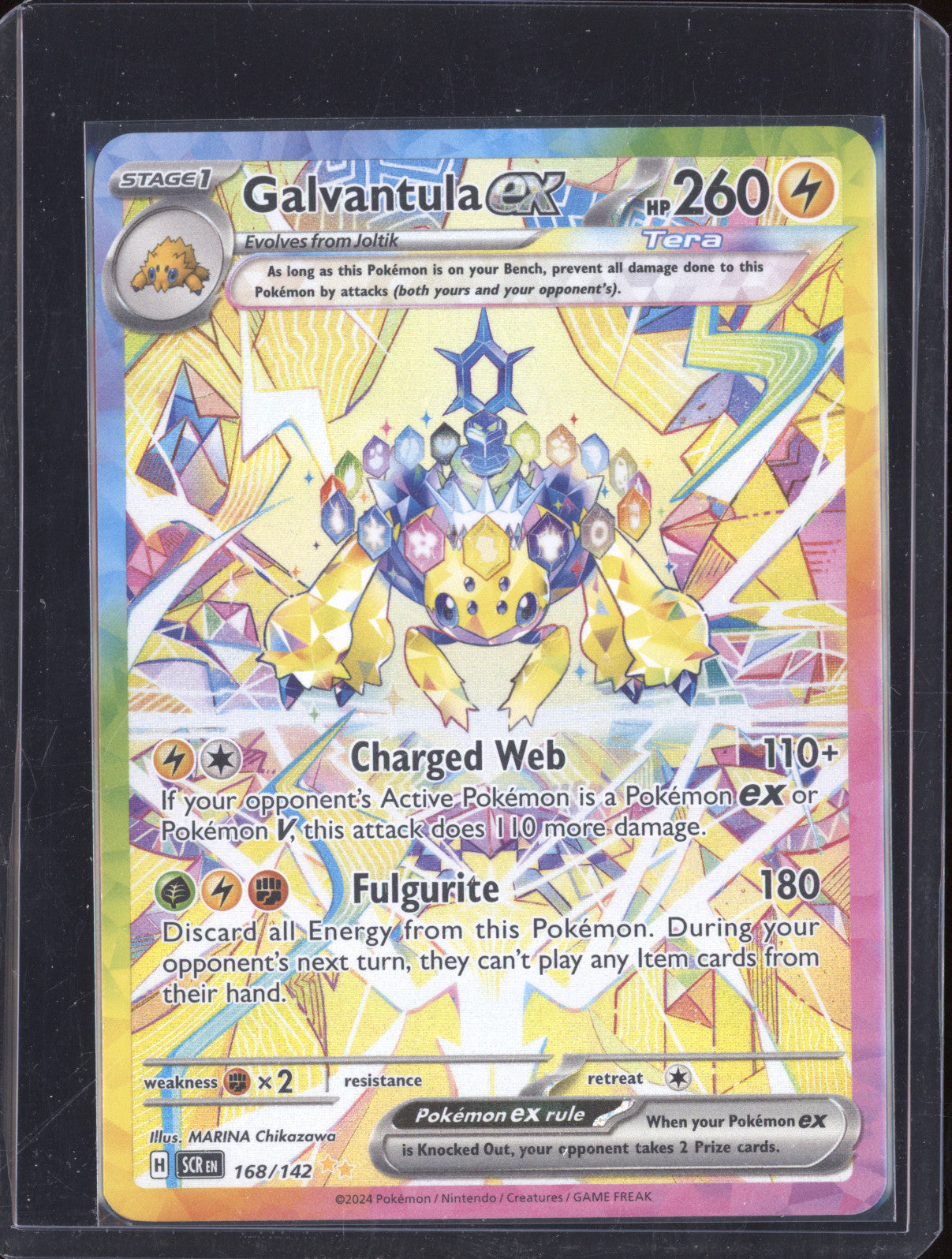 2024 Pokemon Stellar Crown 168 Galvantula ex Special Illustration Rare