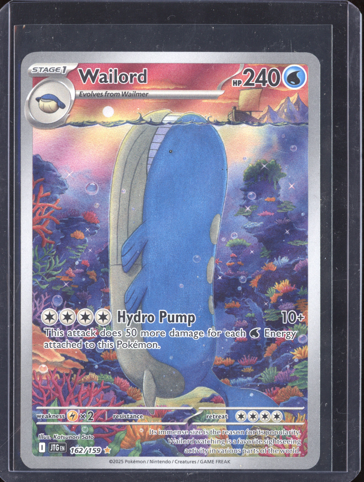 2025 Pokemon Journey Together 162/159 Wailord Illustration Rare