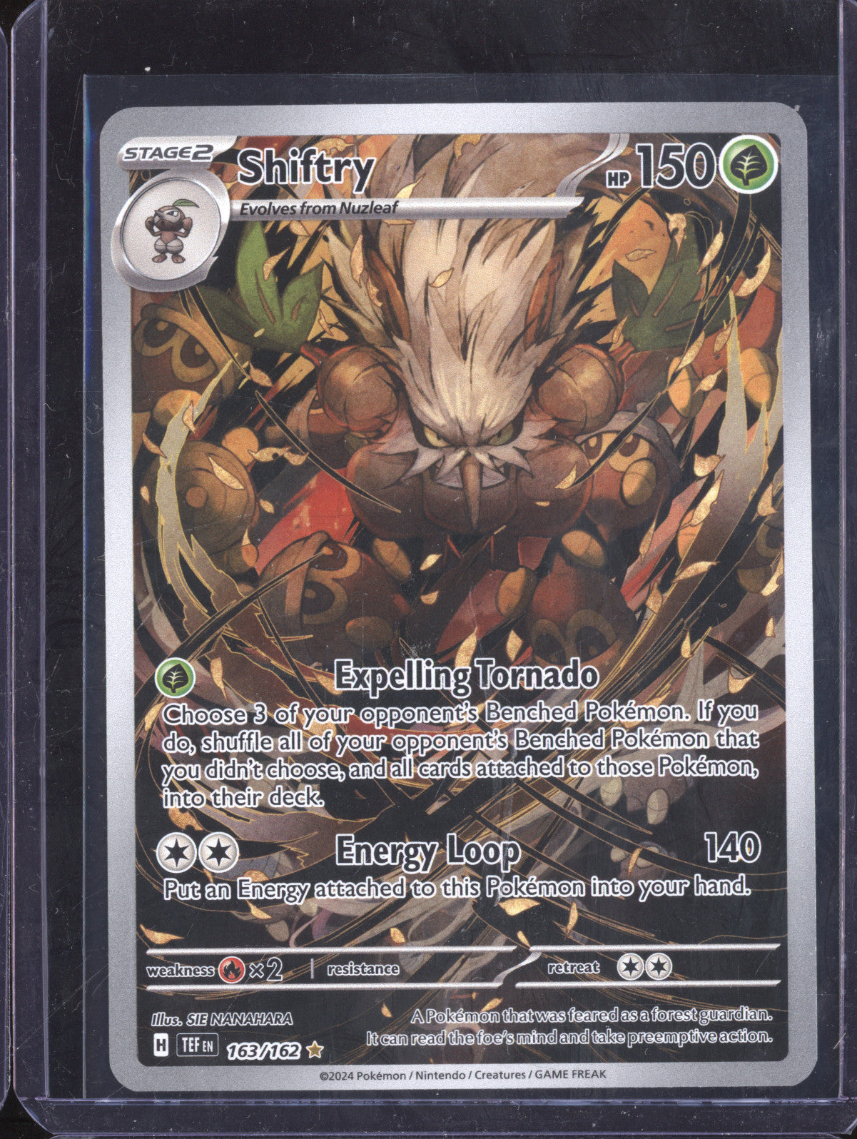 Shiftry 2024 Pokemon Temporal Forces 163/162 Illustration Rare