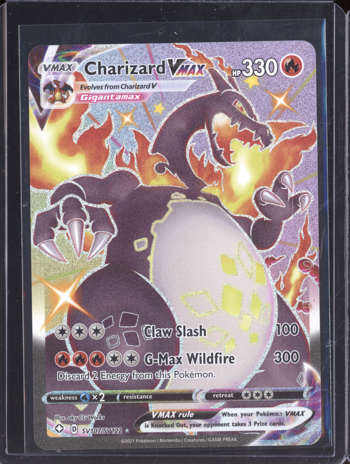 2021 Pokemon Shining Fates Charizard Vmax SV107/SV122
