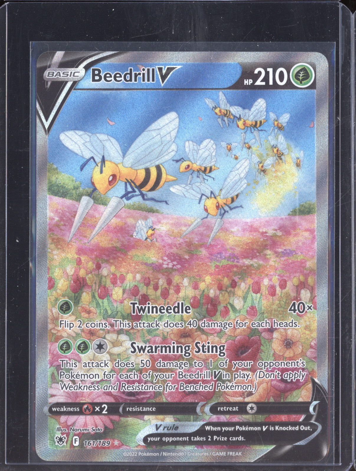 2022 Pokemon Astral Radiance 161 Beedrill V Holo