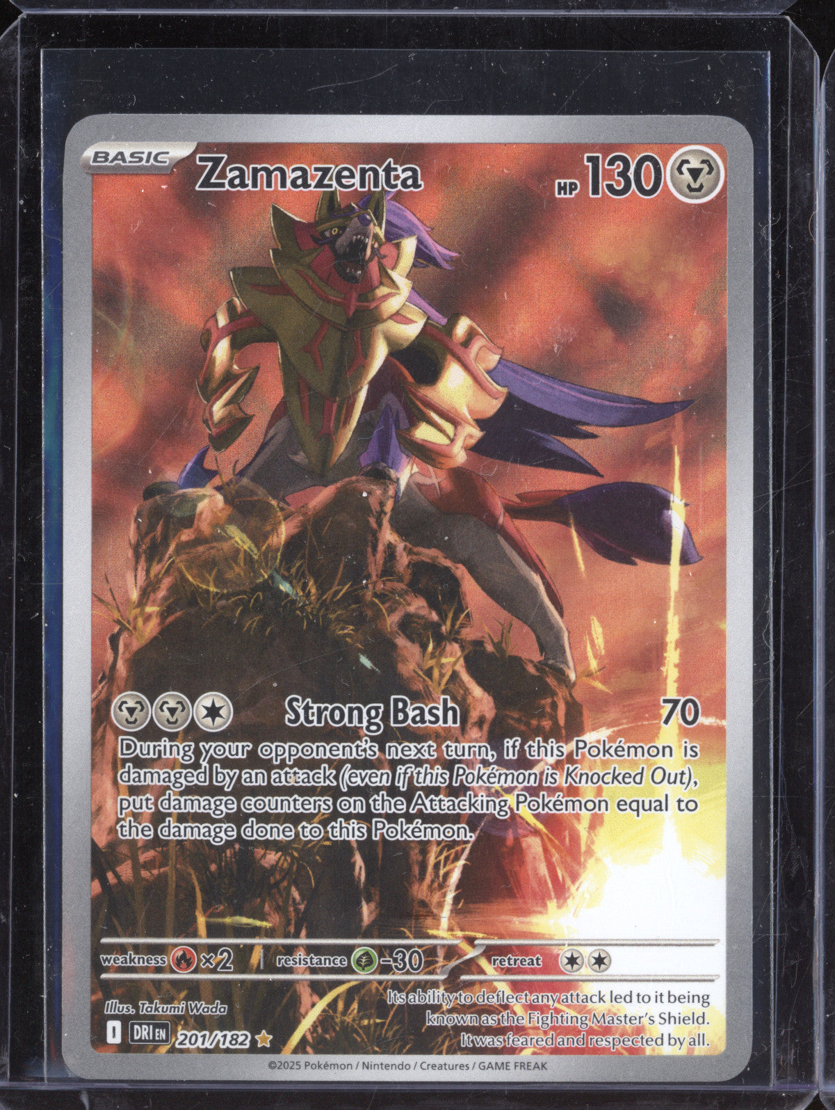 Zamazenta 2025 Pokemon Destined Rivals 201/182 Illustration Rare