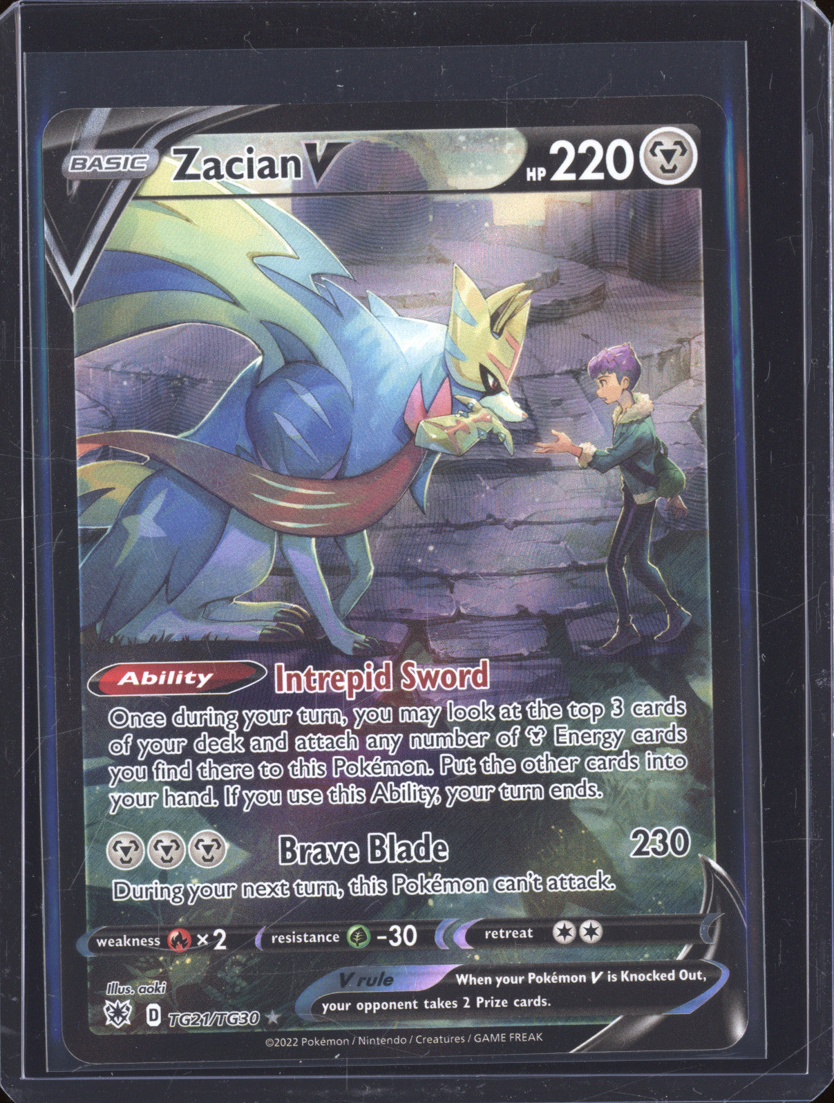 2022 Pokemon Astral Radiance TG21 Zacian V Full Art