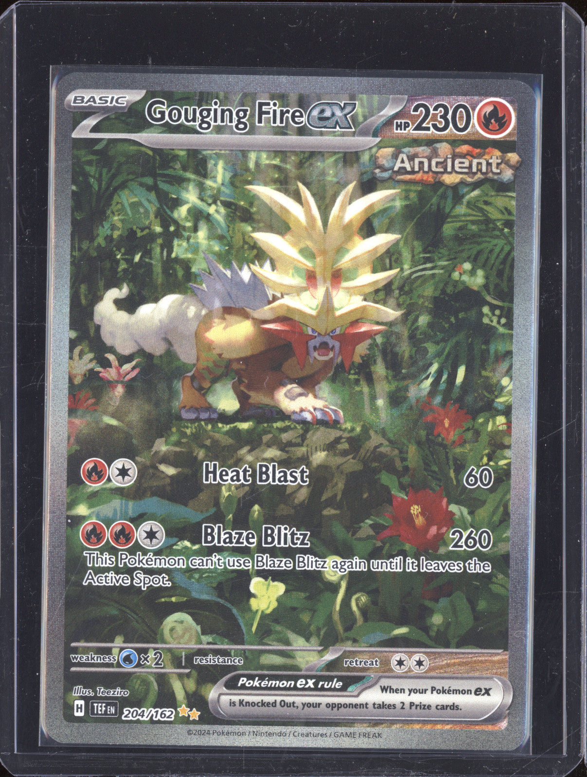 2024 Pokemon Gouging Fire ex 204 Special Illustration Rare