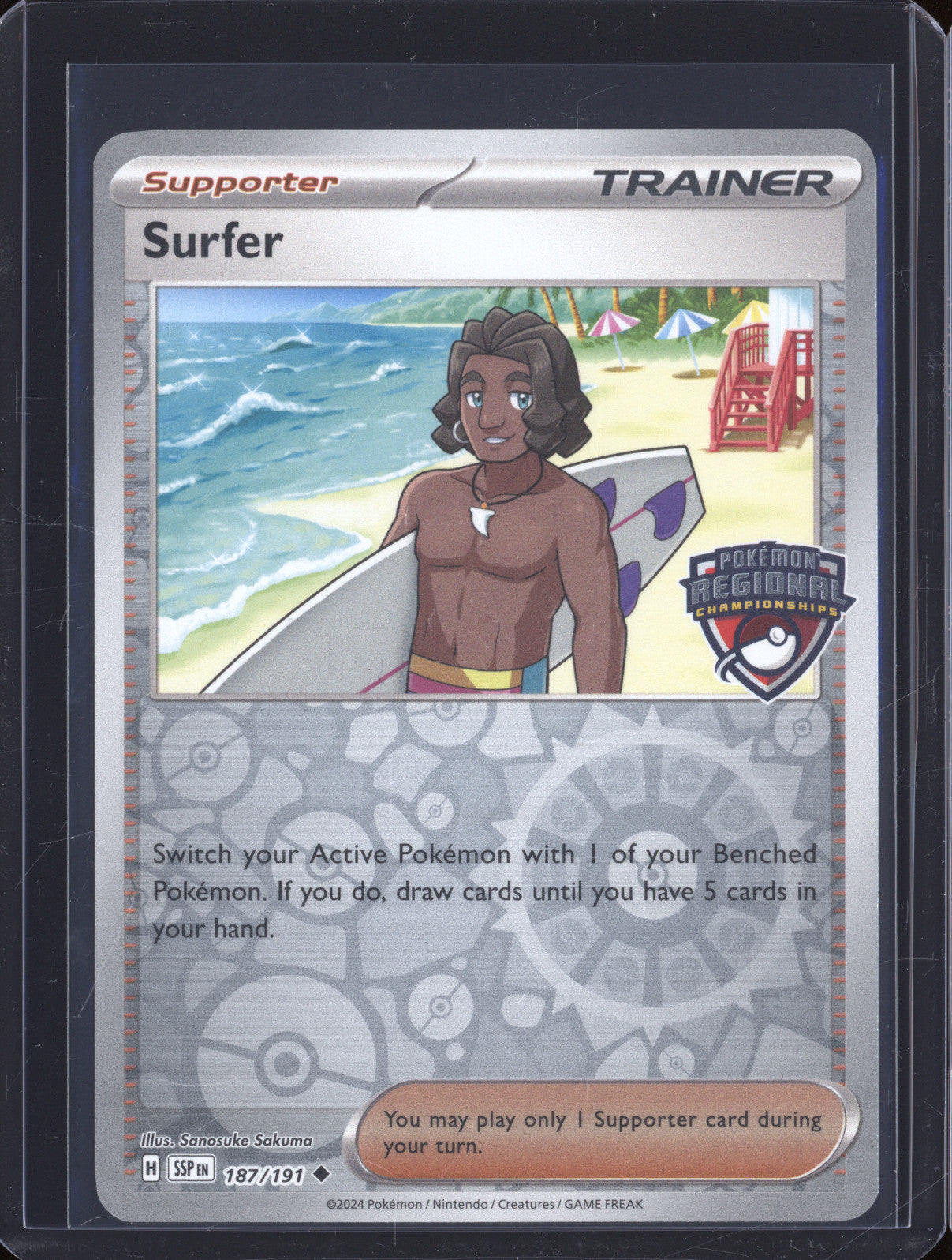 Surfer 2024 Pokemon League Promo SSP 187/191 Regional Championship Promo