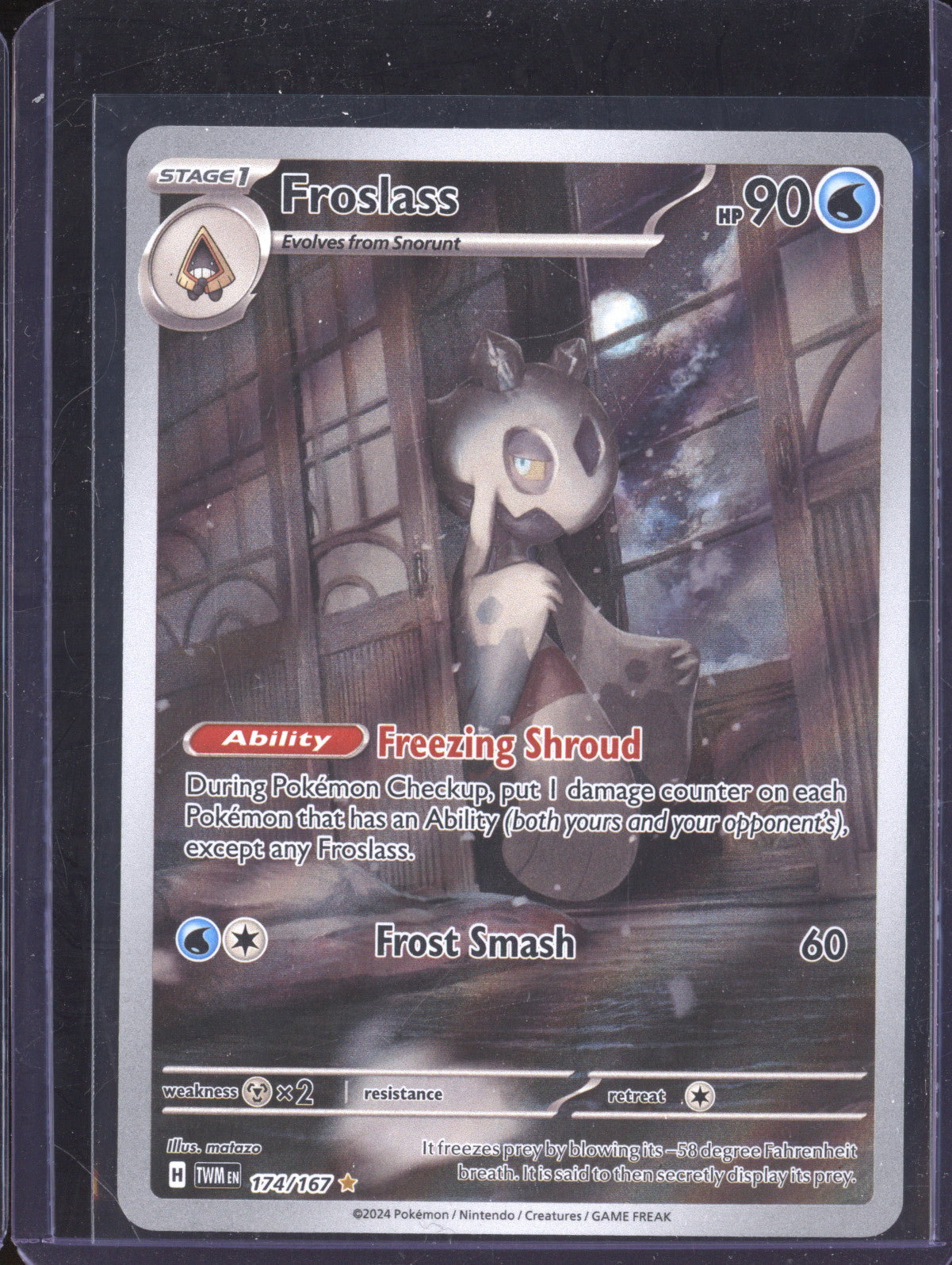 Froslass 2024 Pokemon Twilight Masquerade 174/167 Illustration Rare