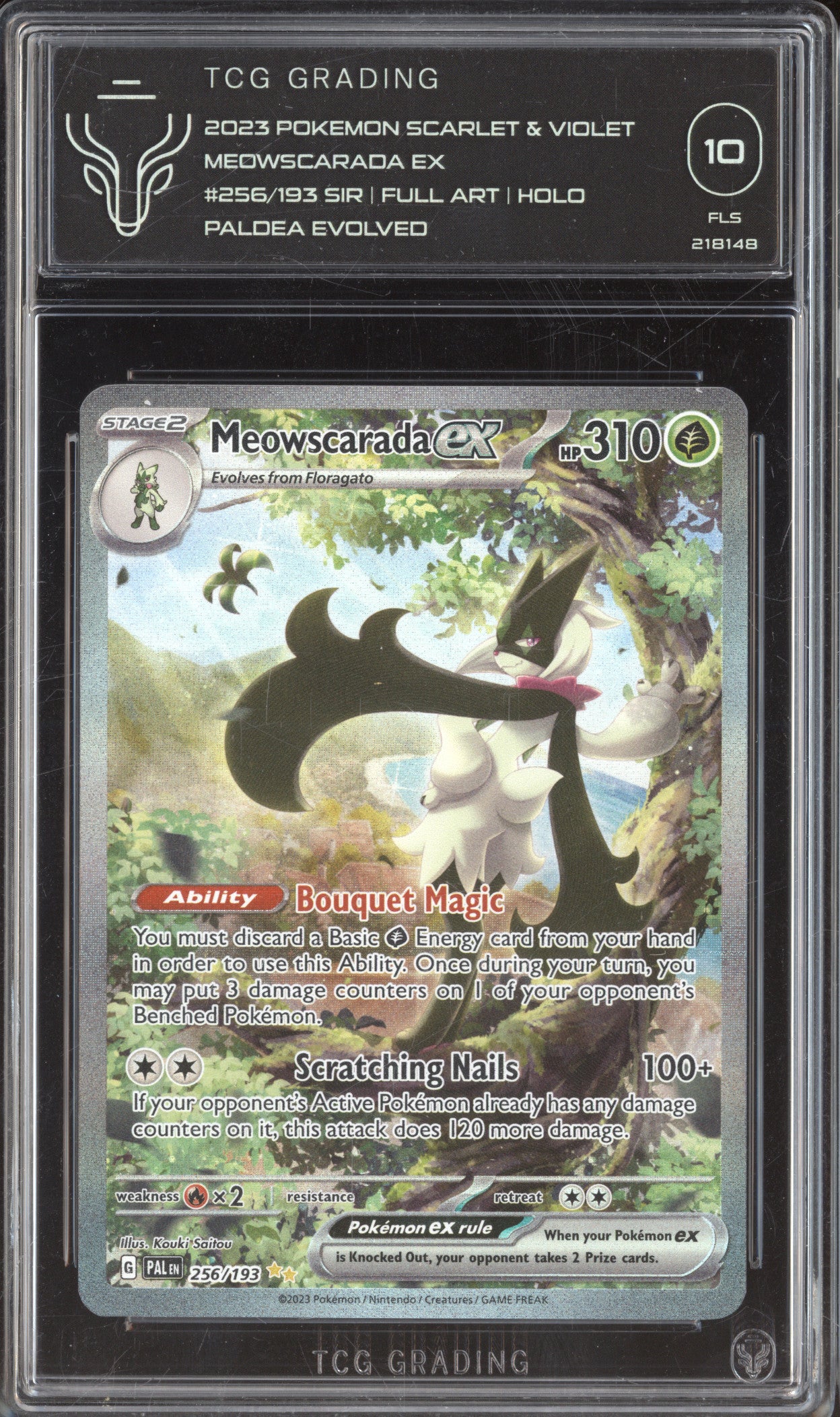 Meowscarada Ex Pokemon Paldea Evolved PAL 256/193 Special Illustration TCG 10