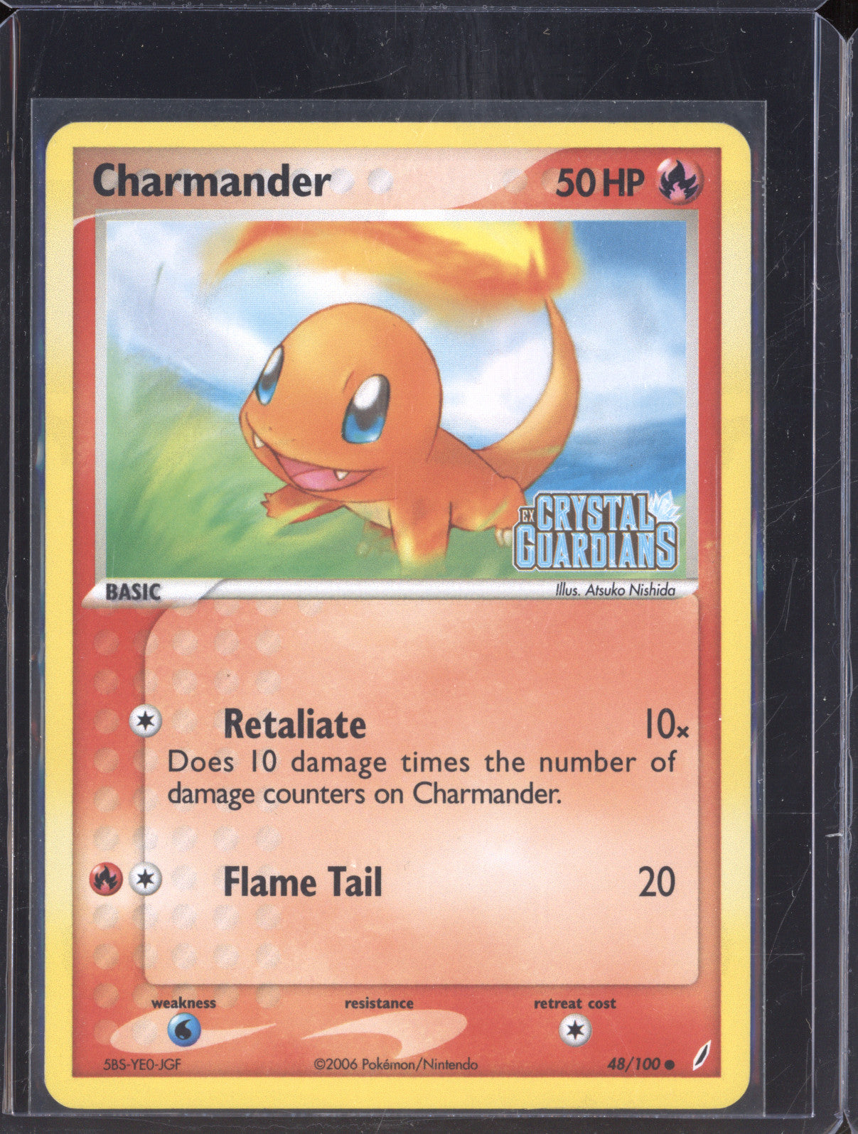 2006 Pokemon EX Crystal Guardians 48 Charmander Reverse Holo