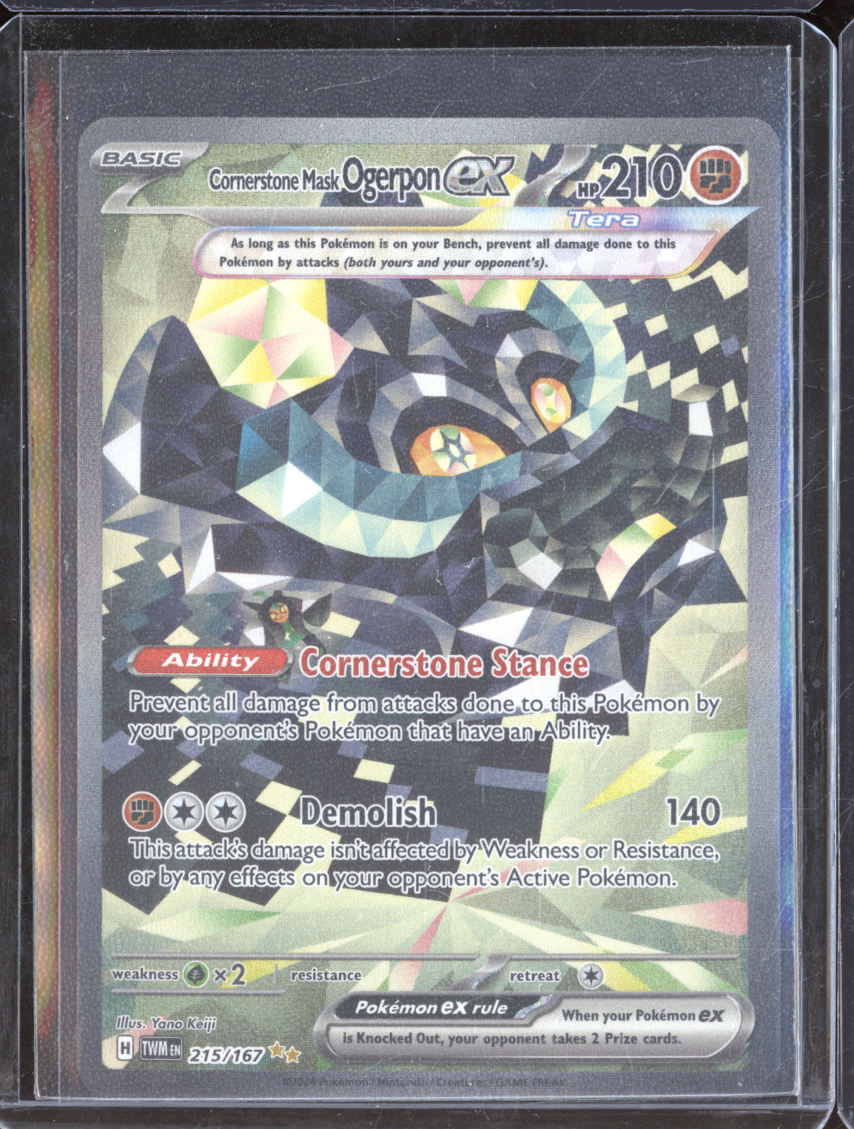 Cornerstone Mask Ogerpon ex Pokemon Twilight Masquerade TWM 215/167 Special SIR