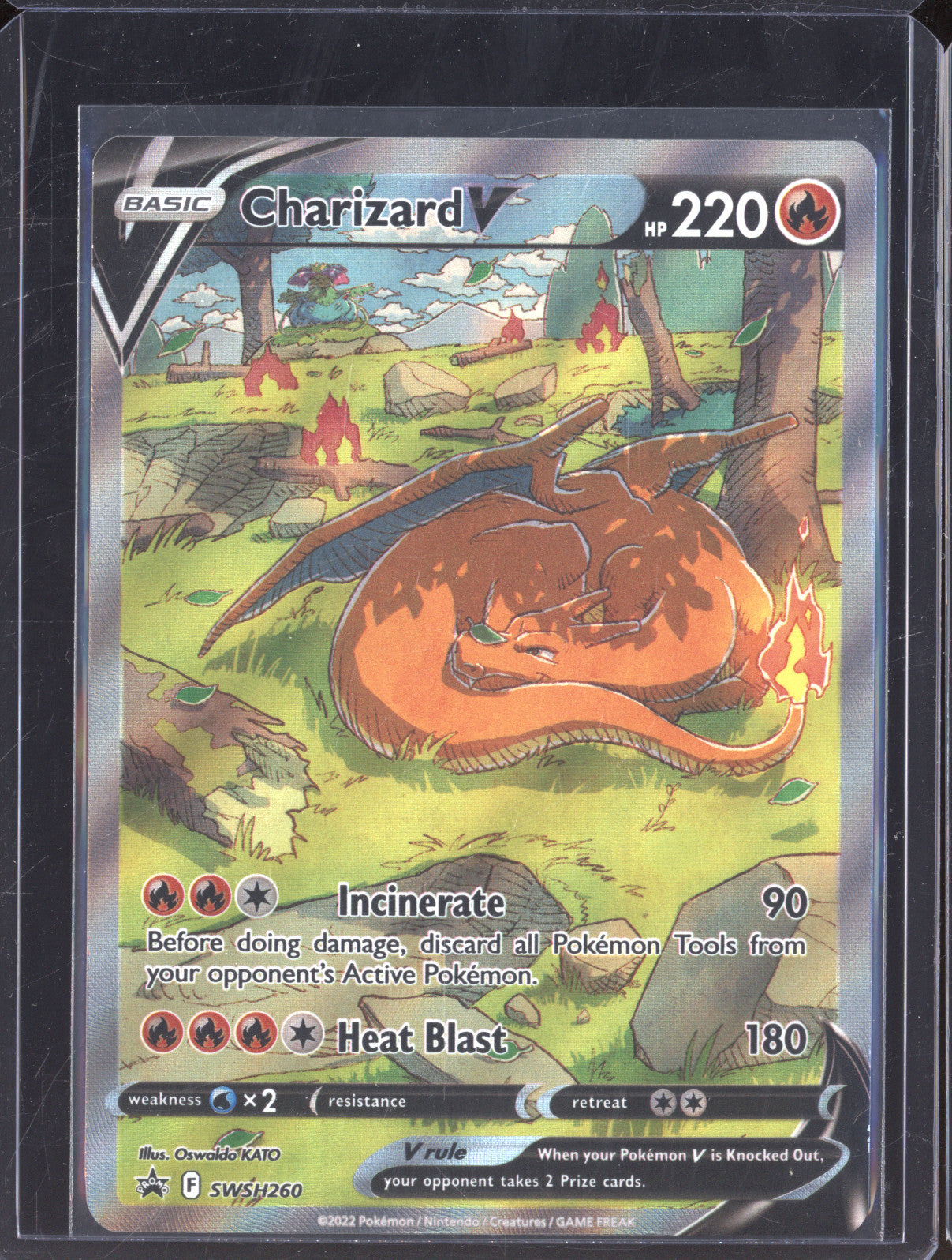 2022 Pokemon Sword & Shield Charizard V SWSH260 Black Star Promos