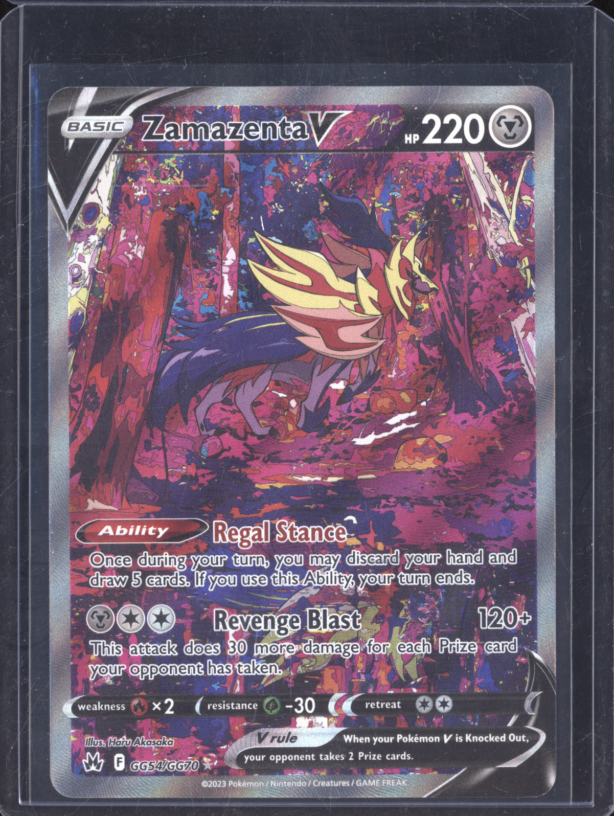 Zamazenta V 2023 Pokemon Crown Zenith GG54/GG70 Full Art