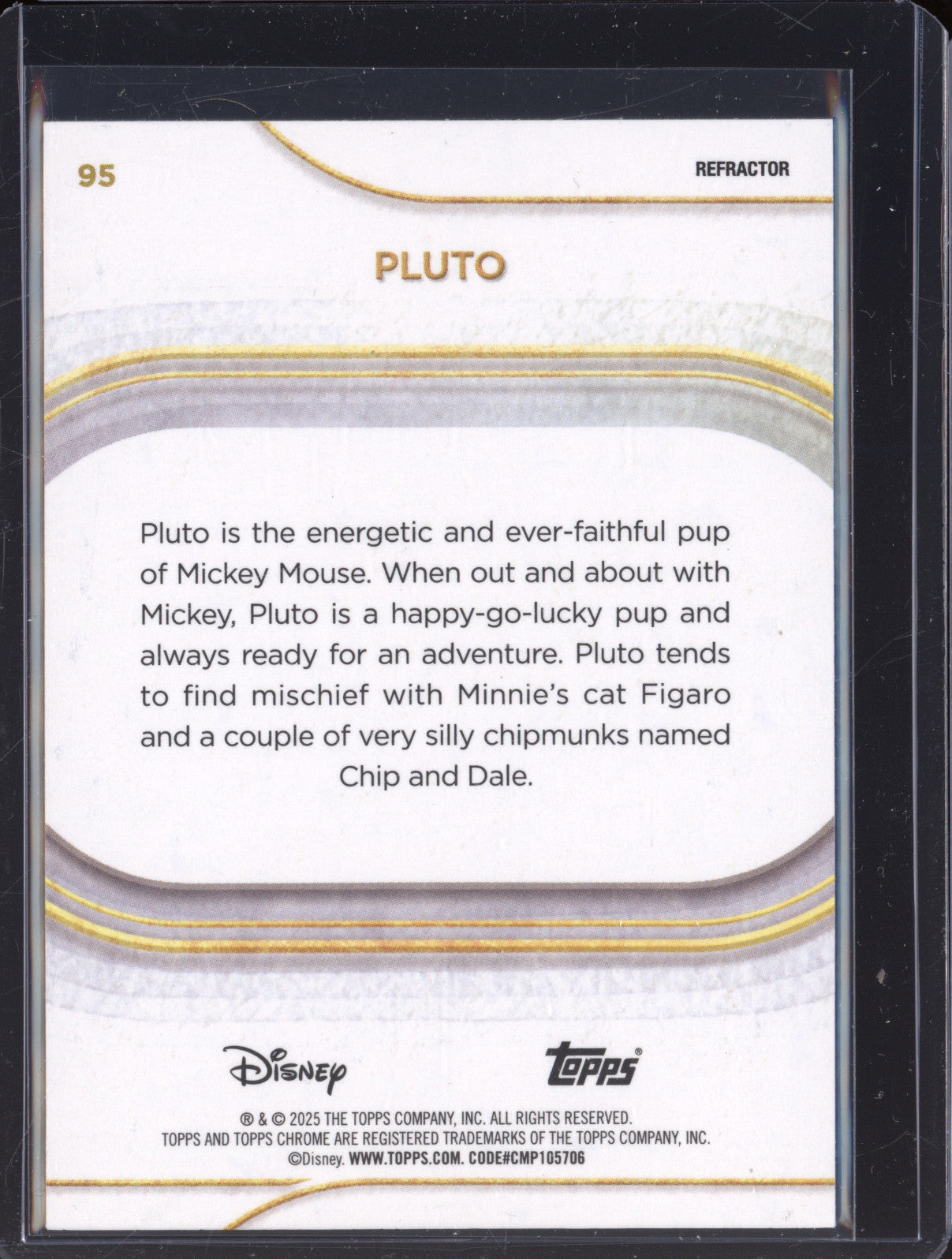 Pluto 2025 Topps Chrome 95 Refractor
