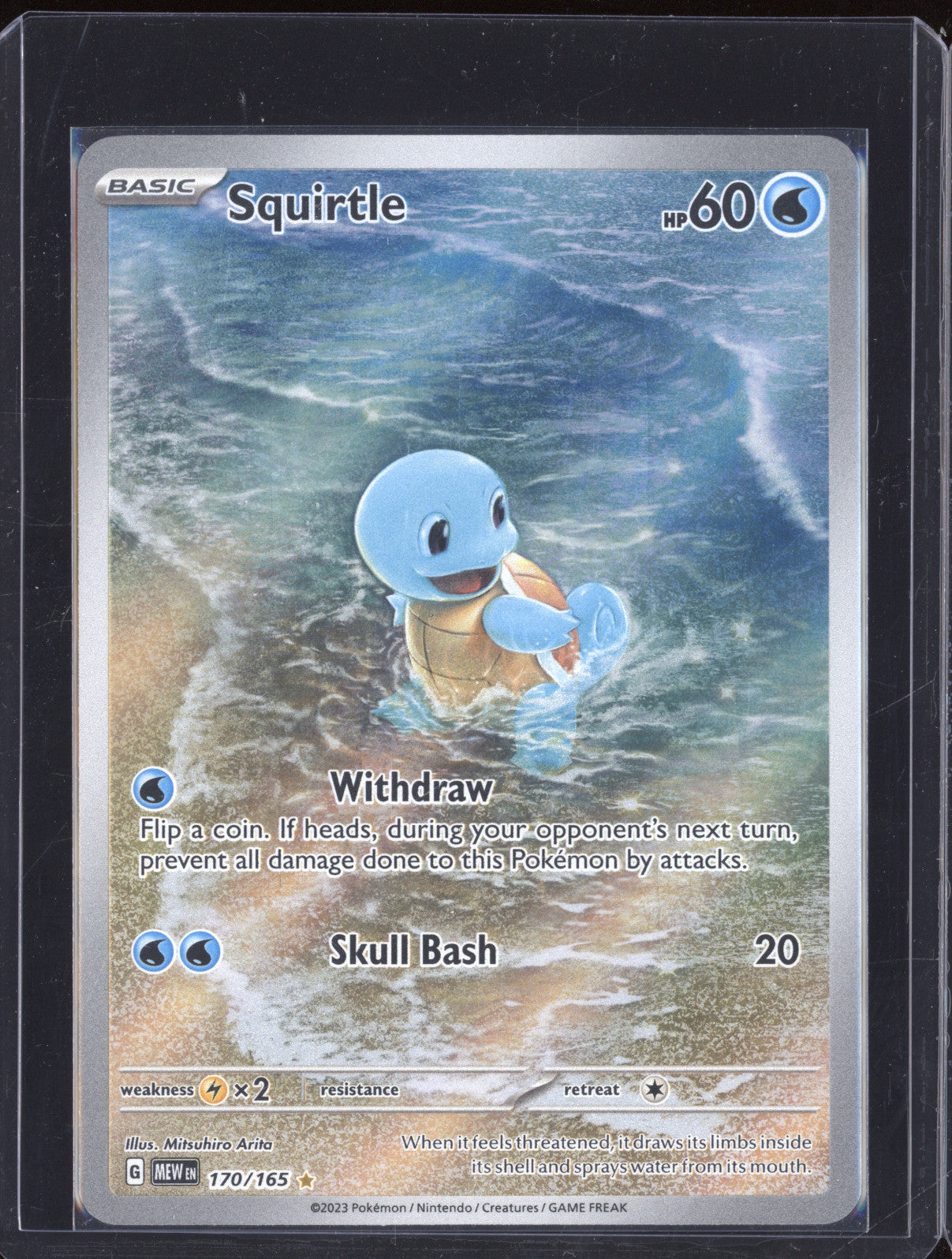 2023 Pokemon Scarlet & Violet 151 170 Squirtle Holo Illustration Rare