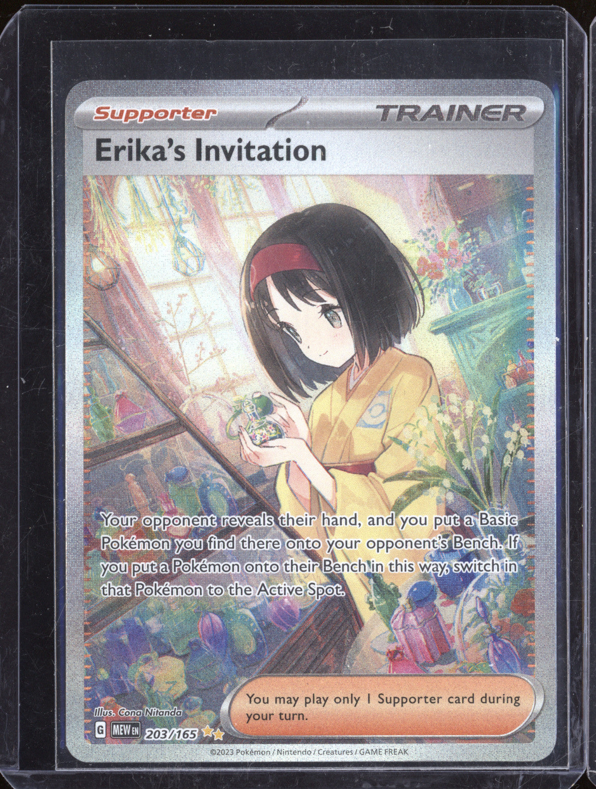 2023 Pokemon Scarlet & Violet MEW EN 151 203/165 Erika Special Illustration Rare