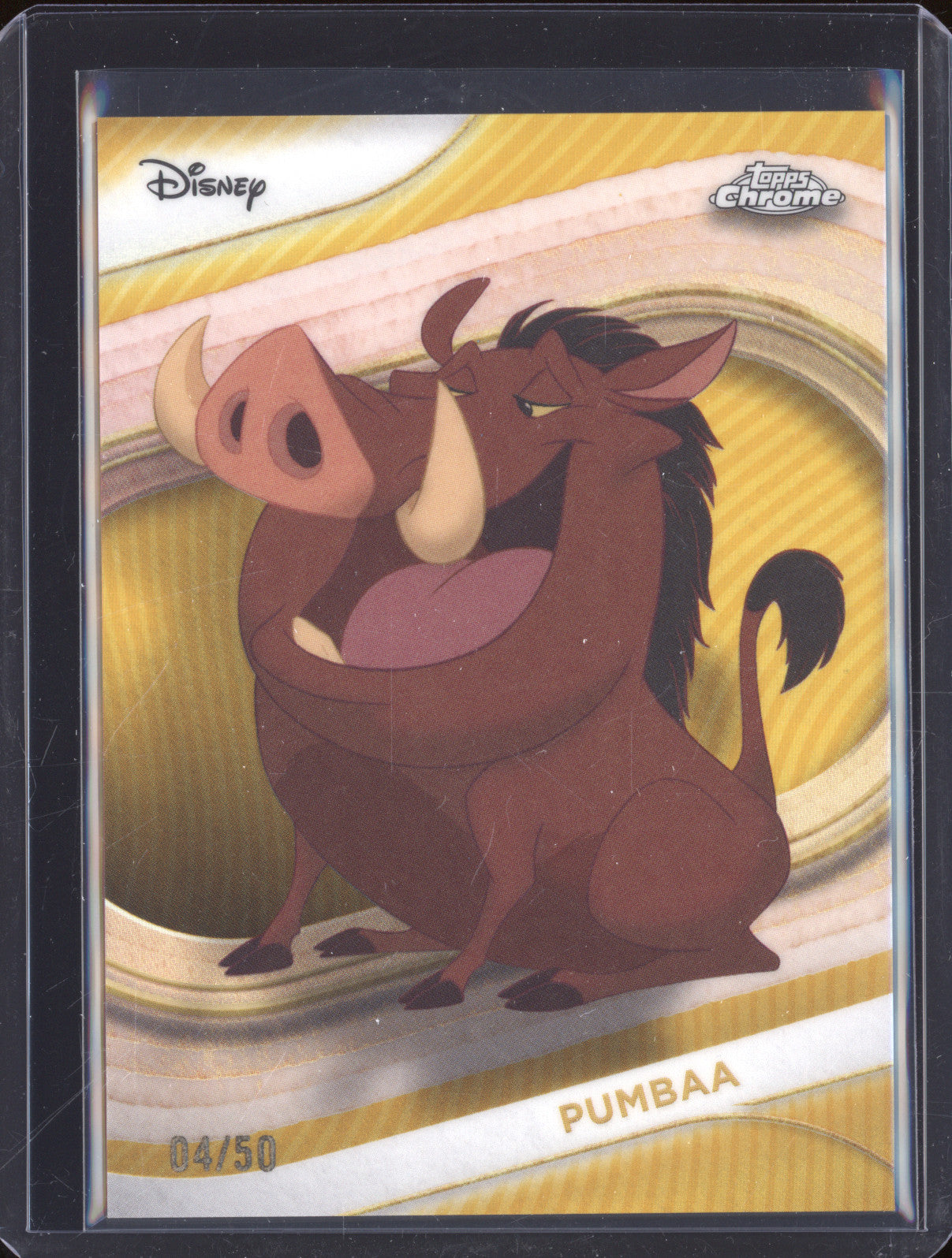 Pumbaa 2025 Topps Chrome 99 Gold Refractor 04/50