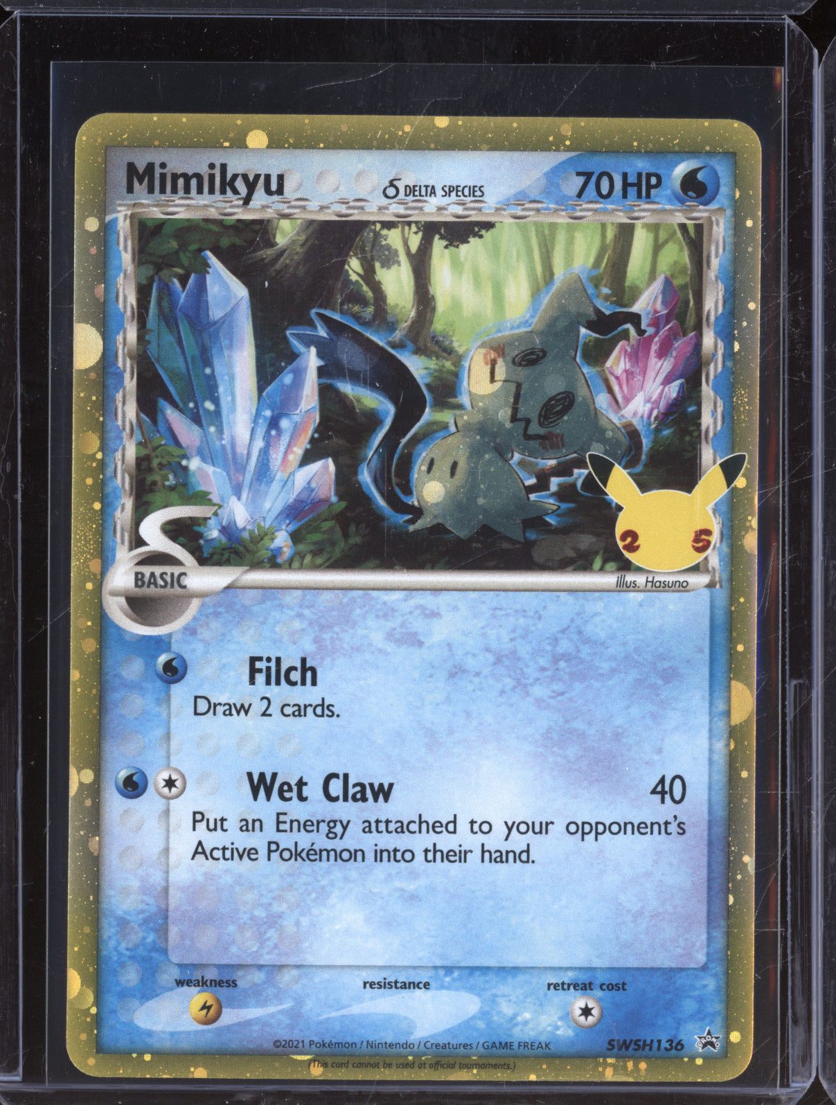 Mimikyu 2021 Pokemon Celebrations SWSH136 Black Star Promo