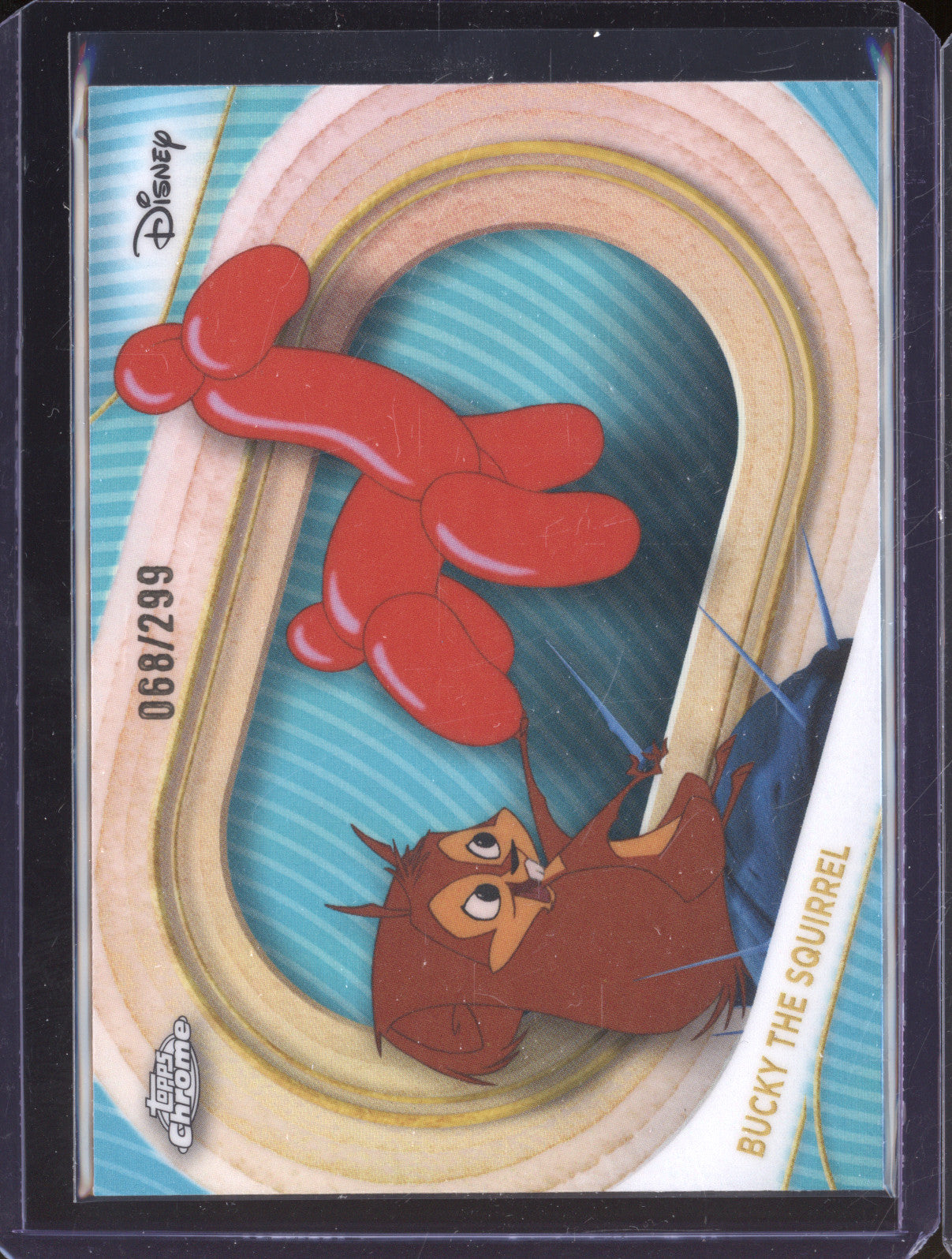 Bucky The Squirrel 2025 Topps Chrome 23 Teal Refractor 068/299