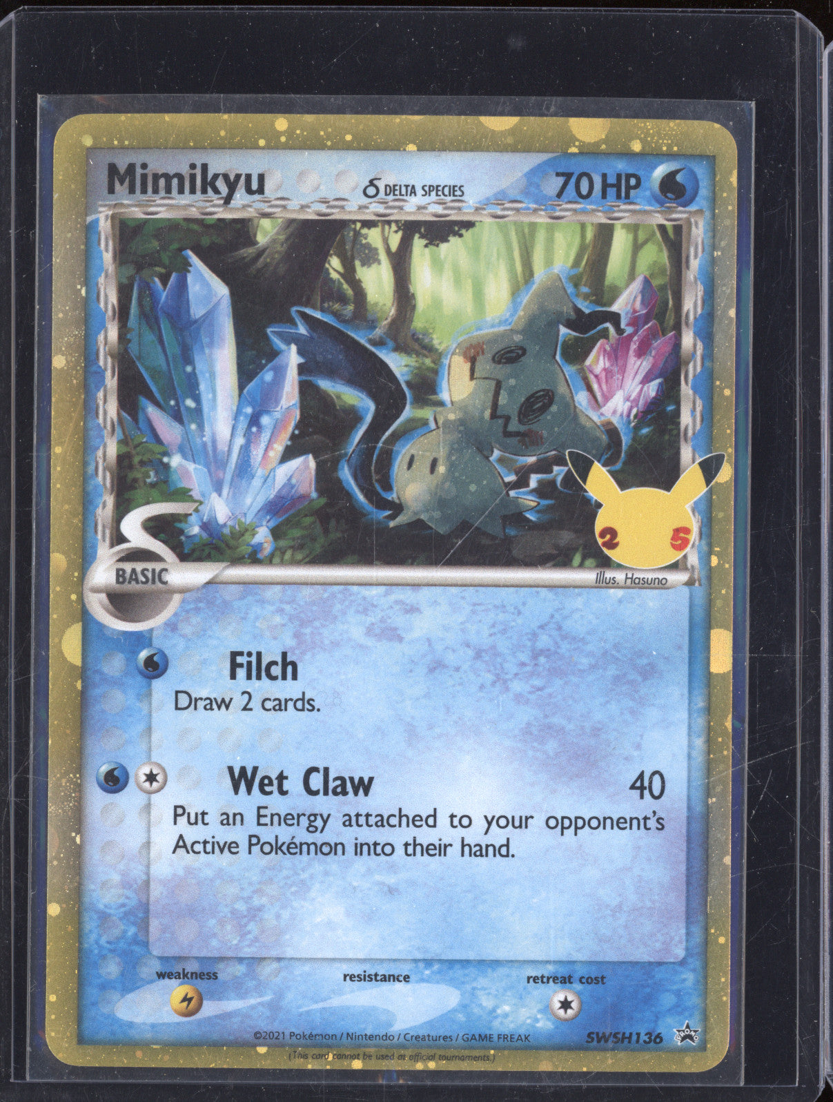 Mimikyu 2021 Pokemon Celebrations SWSH136 Black Star Promo