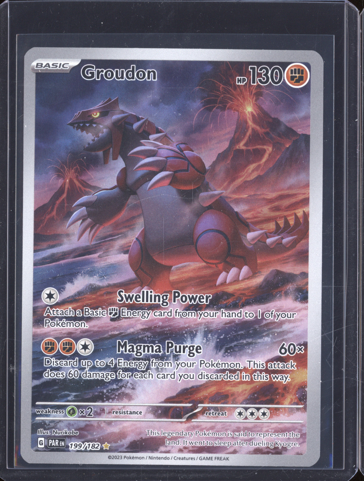 Groudon 2023 Pokemon Paradox Rift 199/182 Illustration Rare