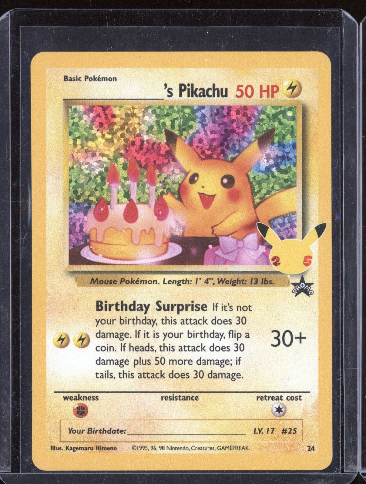 Birthday Pikachu 2021 Pokemon Celebrations 24 Holo