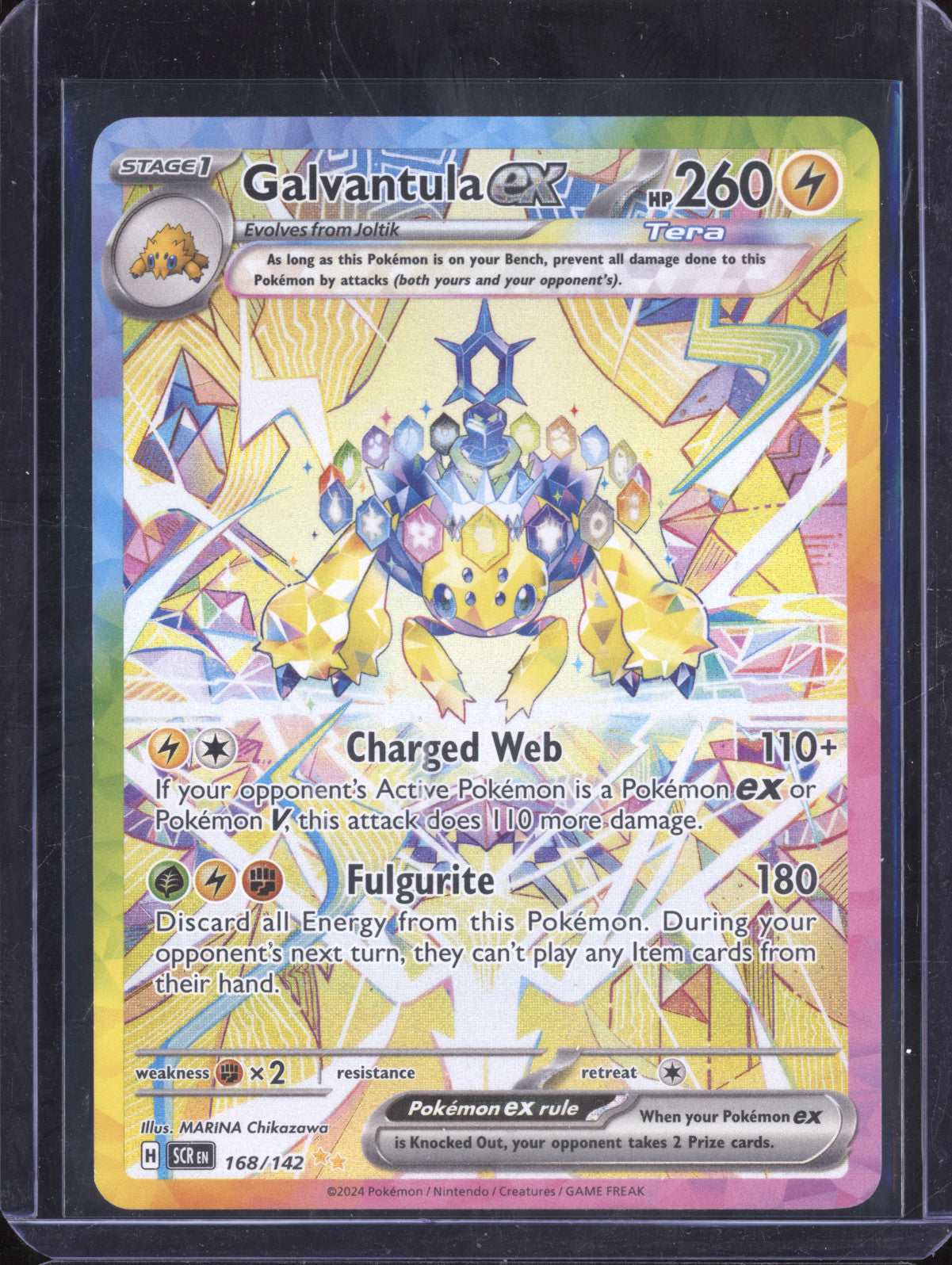 Galvantula ex 2024 Pokemon Stellar Crown 168/142 Special Illustration Rare