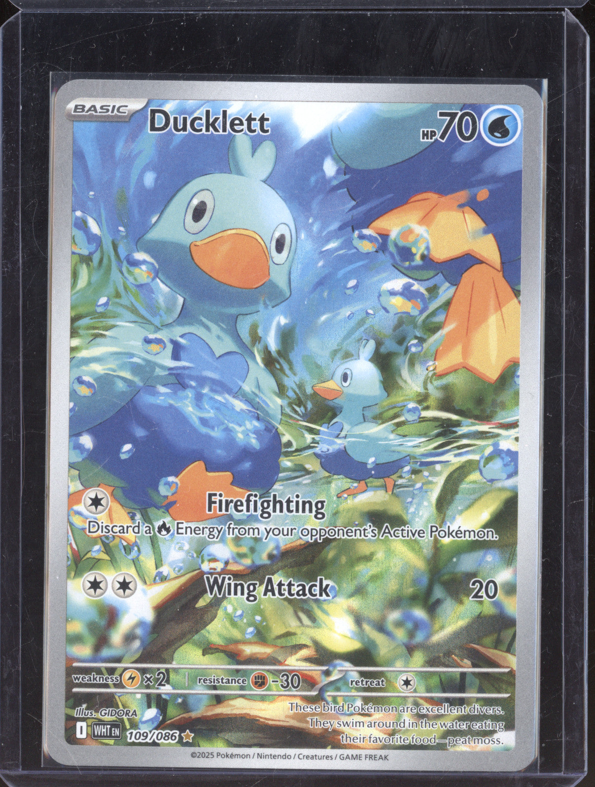 2025 Pokemon White Flare 109 Ducklett White Flare