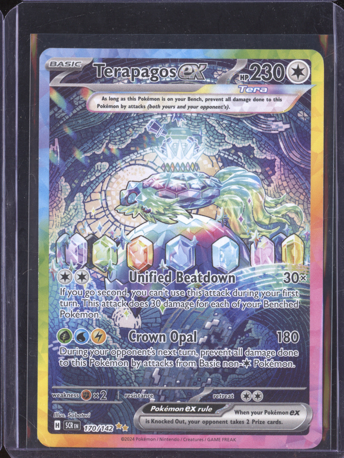 Terapagos ex 2024 Pokemon Stellar Crown 170/142 Special Illustration Rare