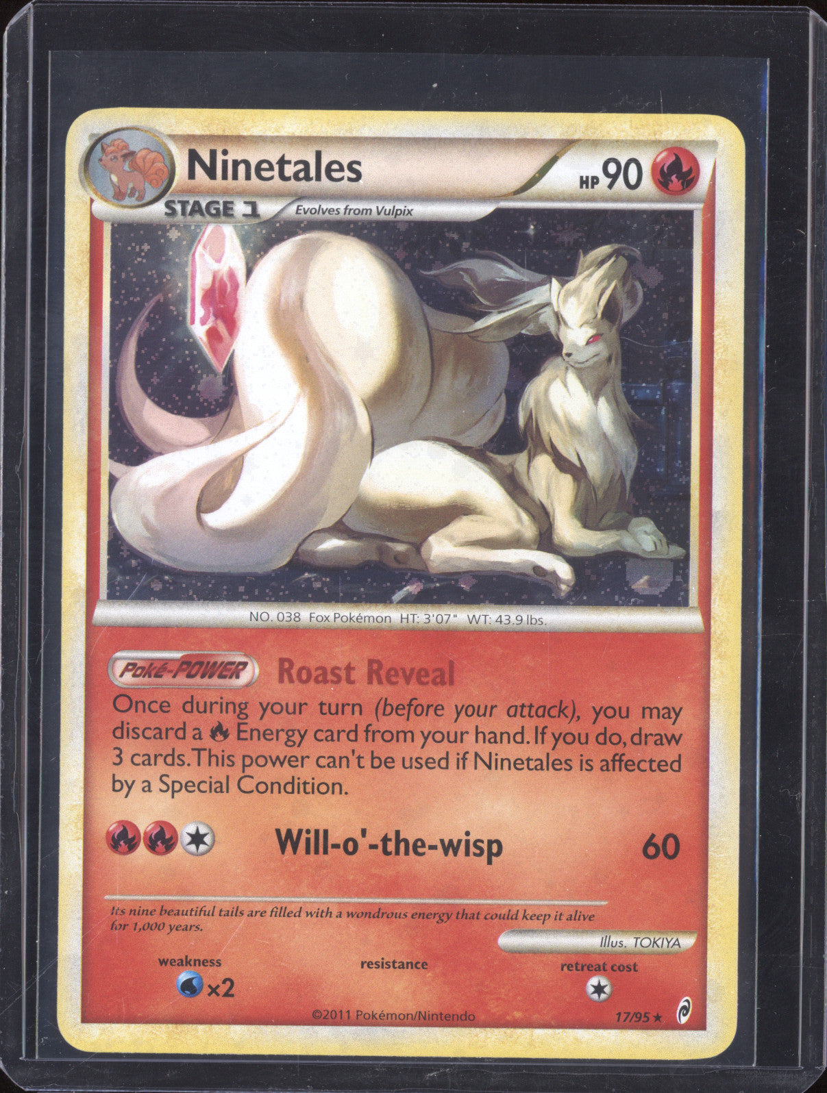 2011 Pokemon Call of Legends 17/95 Ninetales Holo Rare