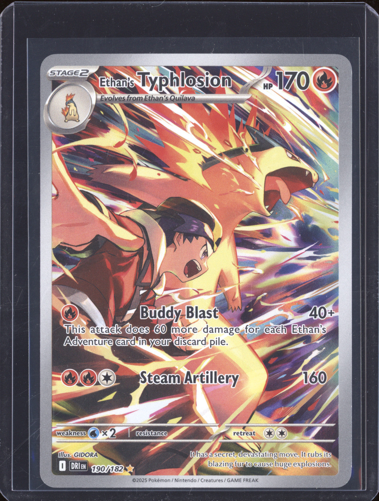 Ethan's Typhlosion 2025 Pokemon Destined Rivals 190/182 Illustration Rare