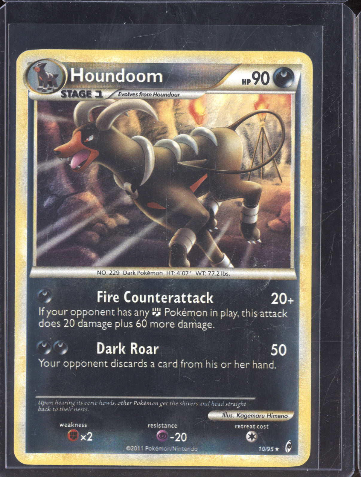 2011 Pokemon Call of Legends 10 Houndoom Holo Rare