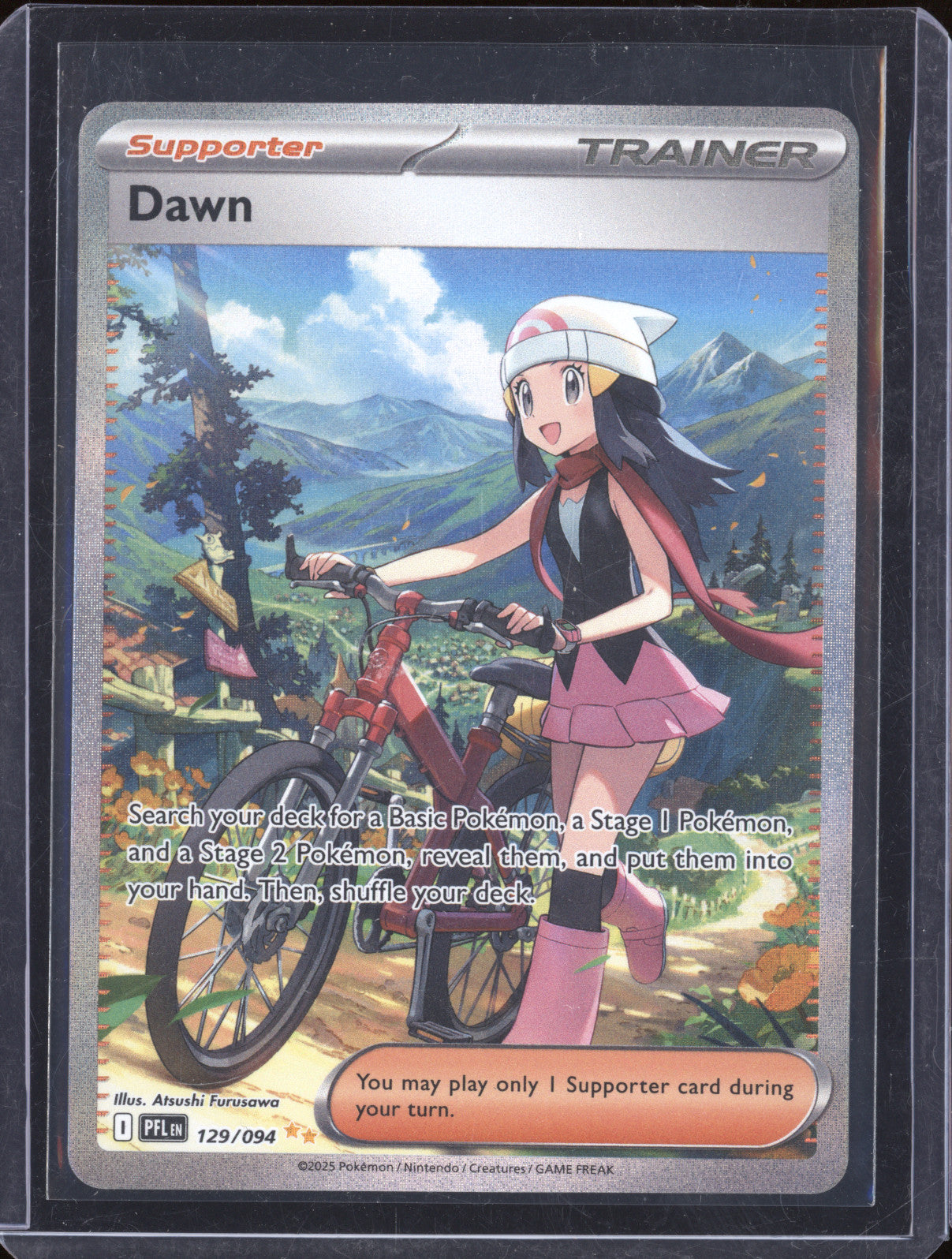 2025 Pokemon Phantasmal Flames 129/094 Dawn Special Illustration Rare