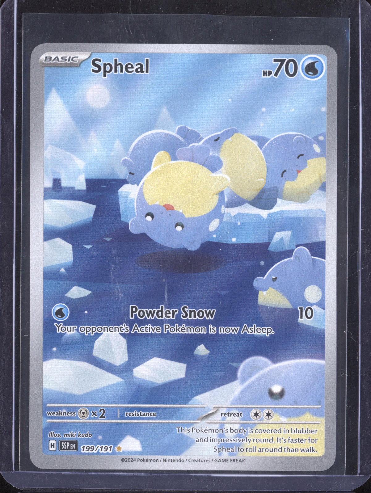 Spheal 2024 Pokemon Surging Sparks 199/191 Illustration Rare