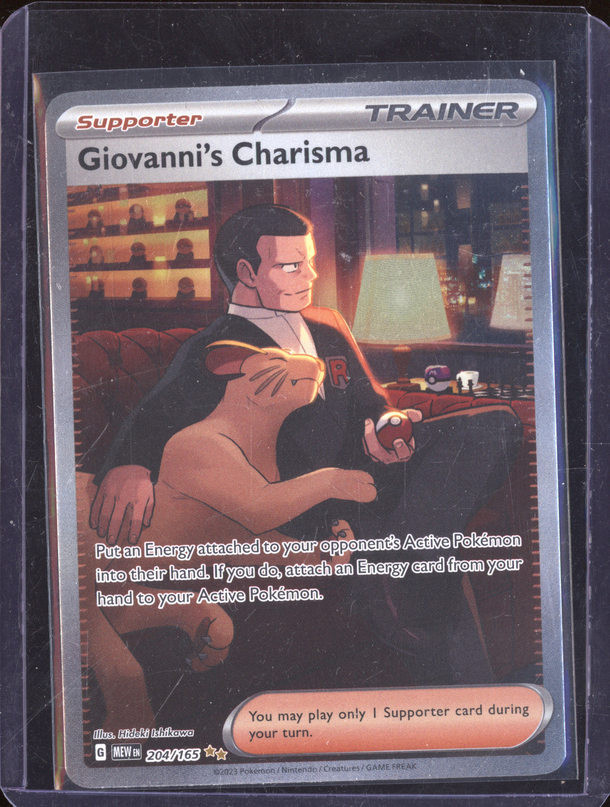 2023 Pokemon Scarlet & Violet MEW EN 151 204/165 Giovanni Special Illustration