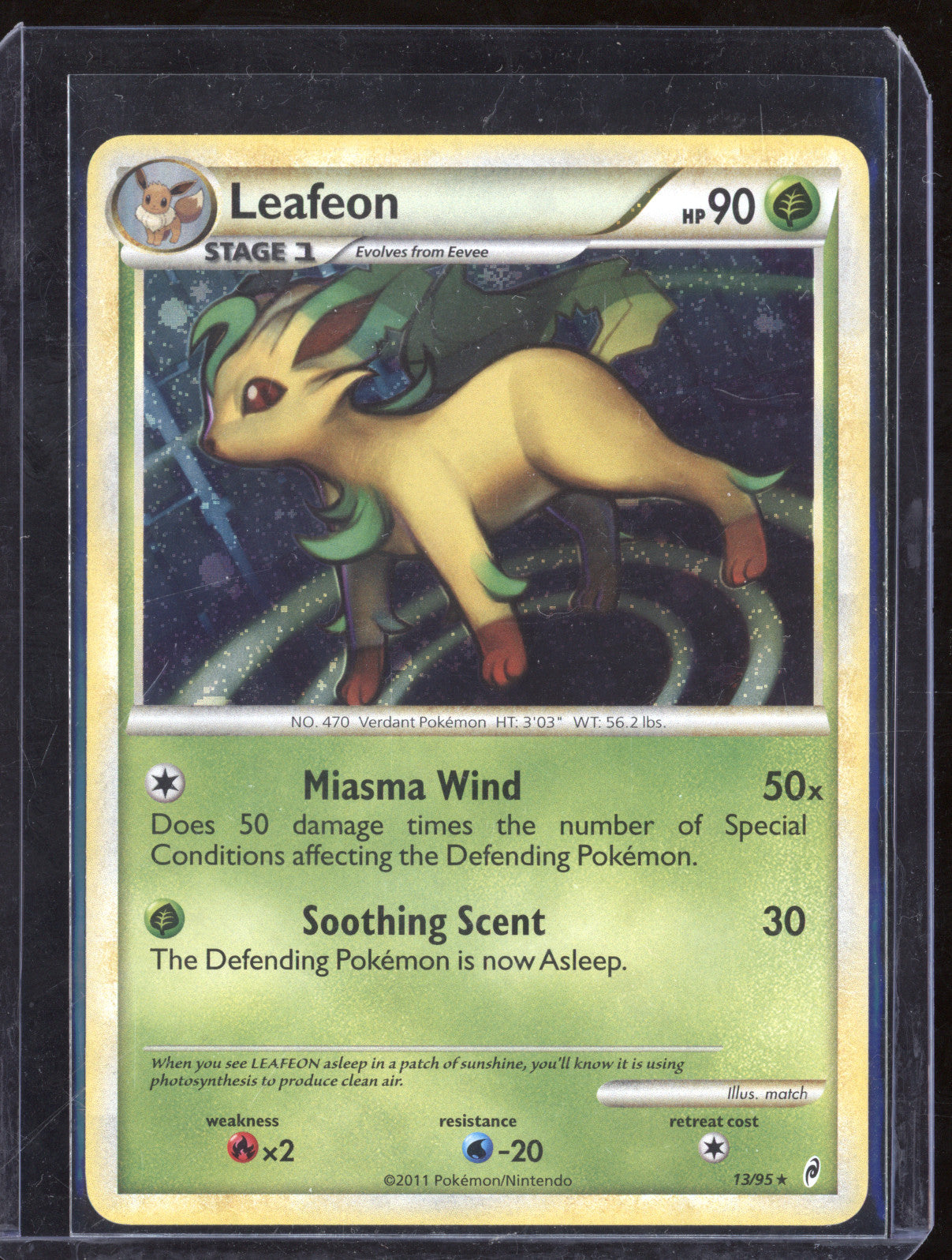 2011 Pokemon Call of Legends 13/95 Leafeon Holo