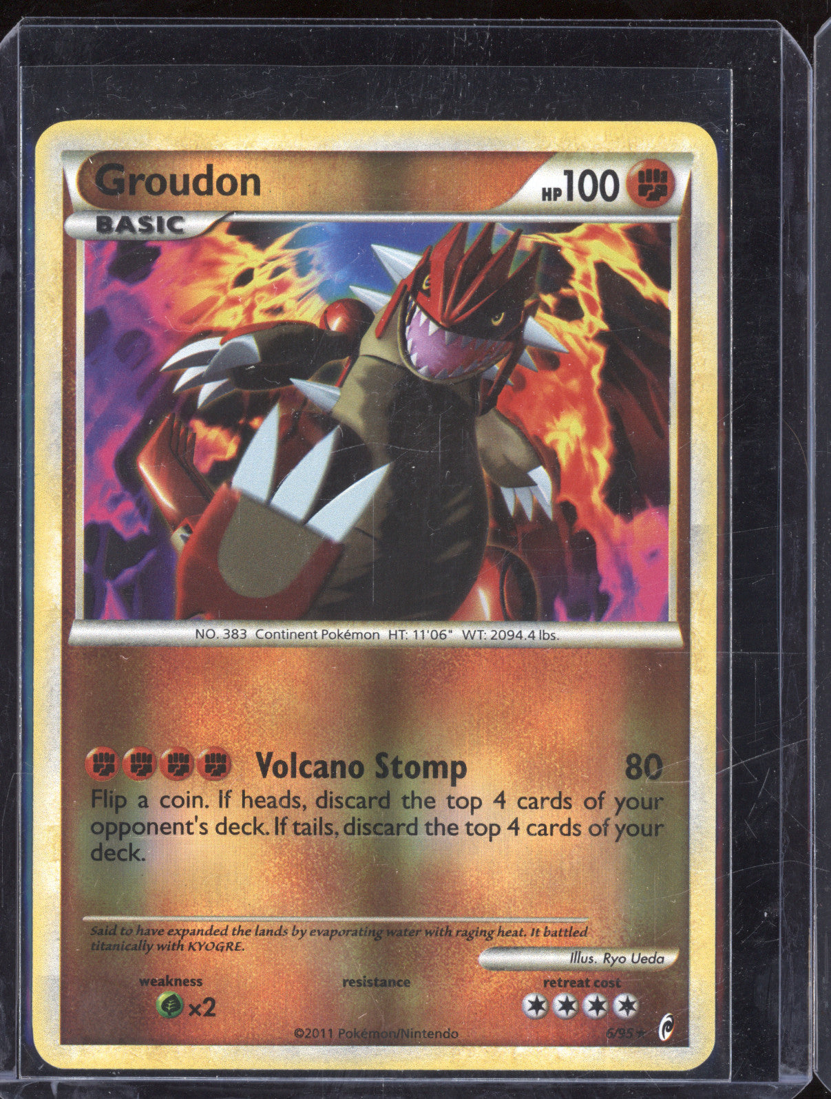 2011 Pokemon Call of Legends 6/95 Groudon Reverse Holo