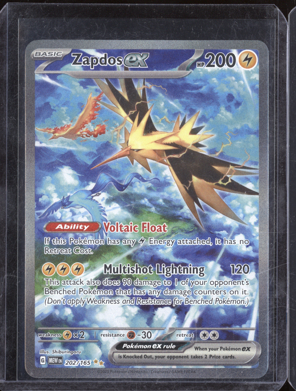 Zapdos ex 2023 Pokemon 151 MEW 202/165 Special Illustration Rare