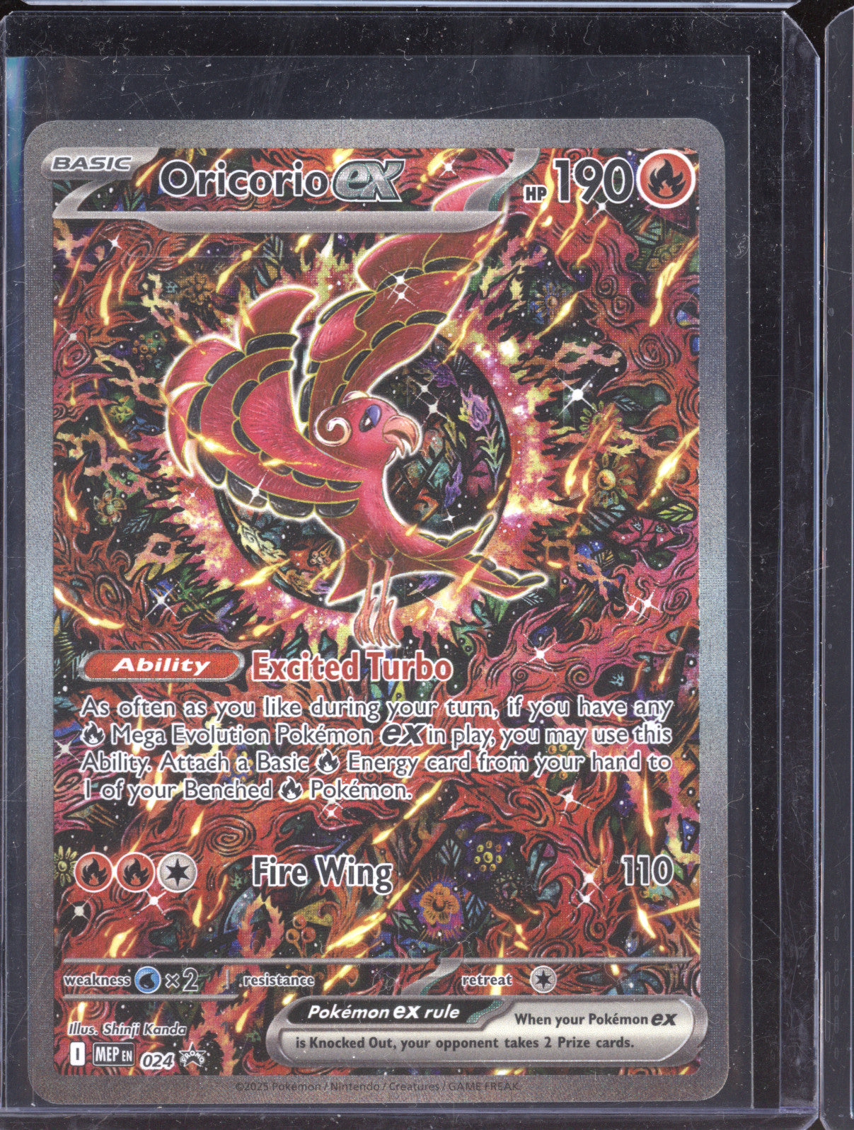 Oricorio Ex 2025 Pokemon MEP024 Phantasmal Flames UPC Promo