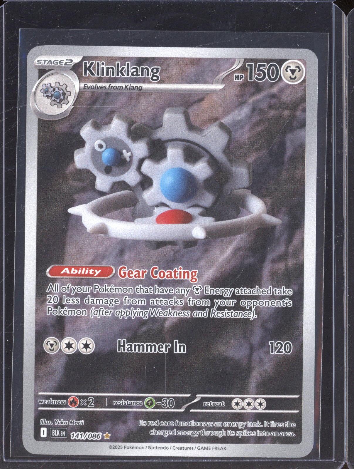 2025 Pokemon Black Bolt 141/086 Klinklang Illustration Rare