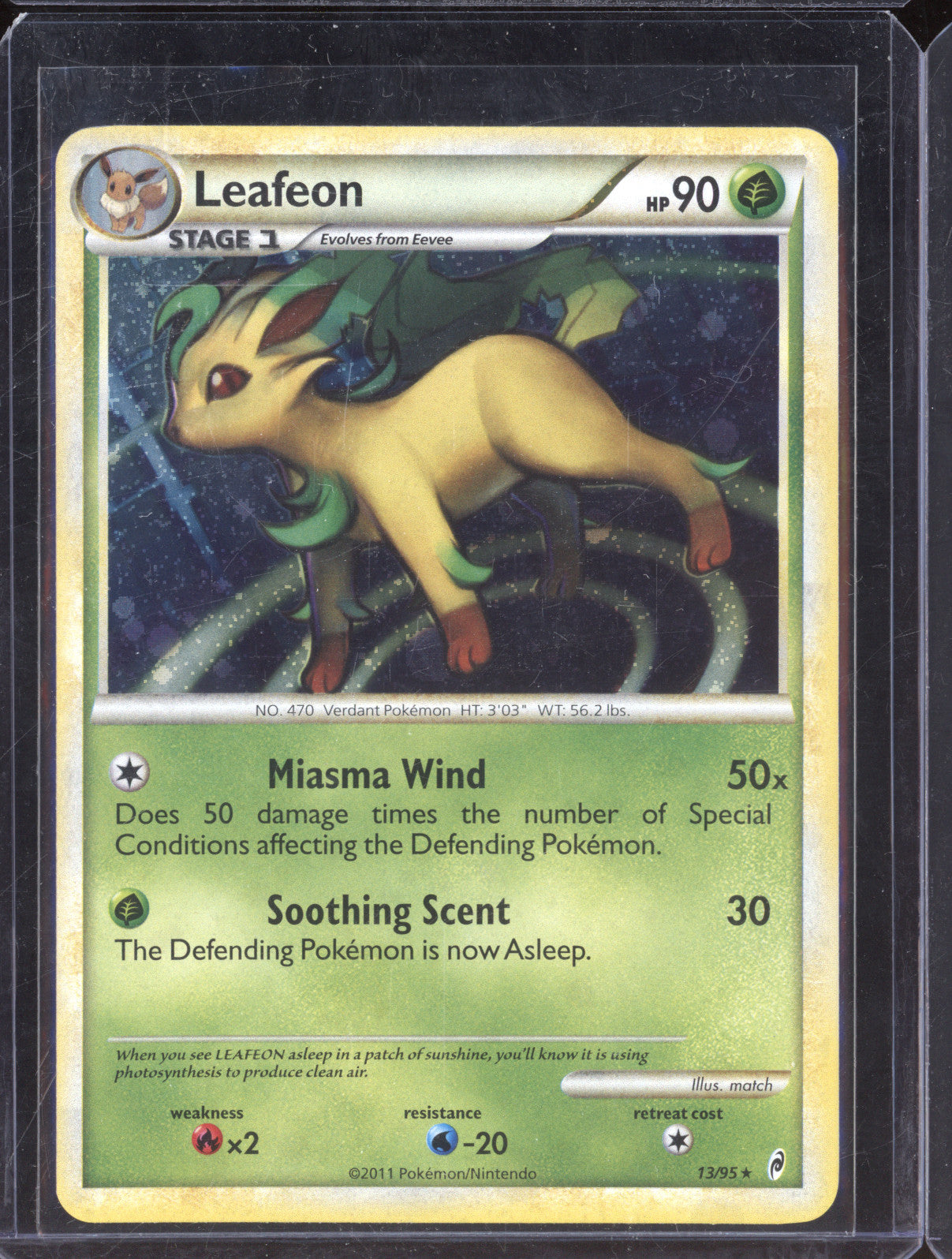 2011 Pokemon Call of Legends 13/95 Leafeon Holo